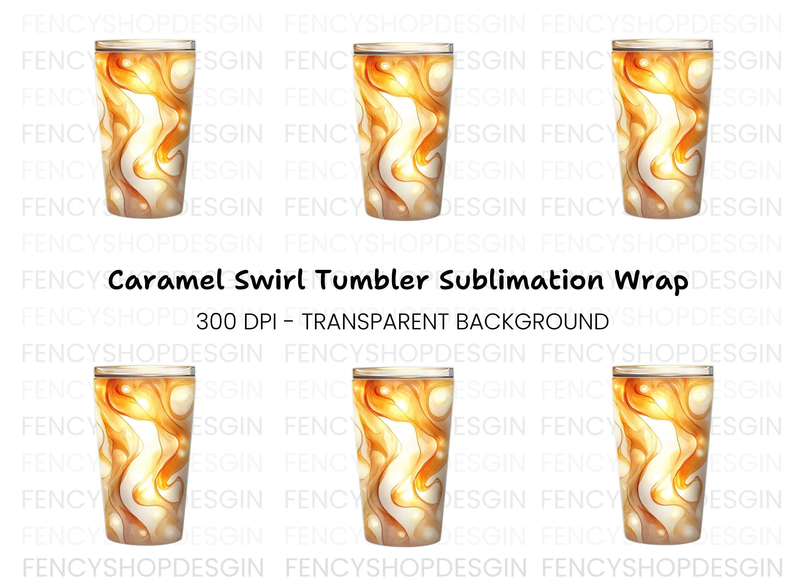 Abstract Golden Swirl Tumbler Clipart Bundle