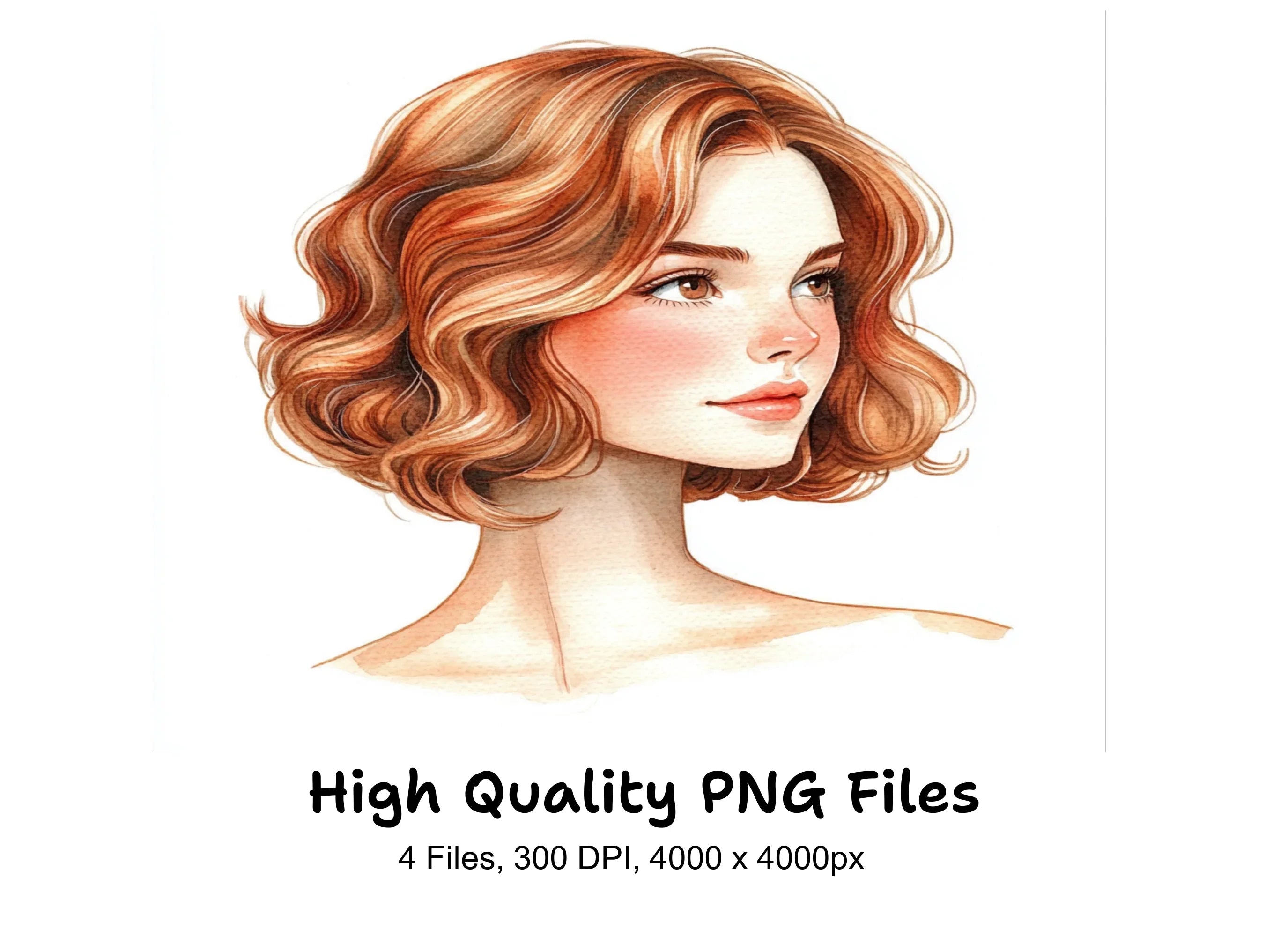 Charming Bob Haircut Clipart Bundle