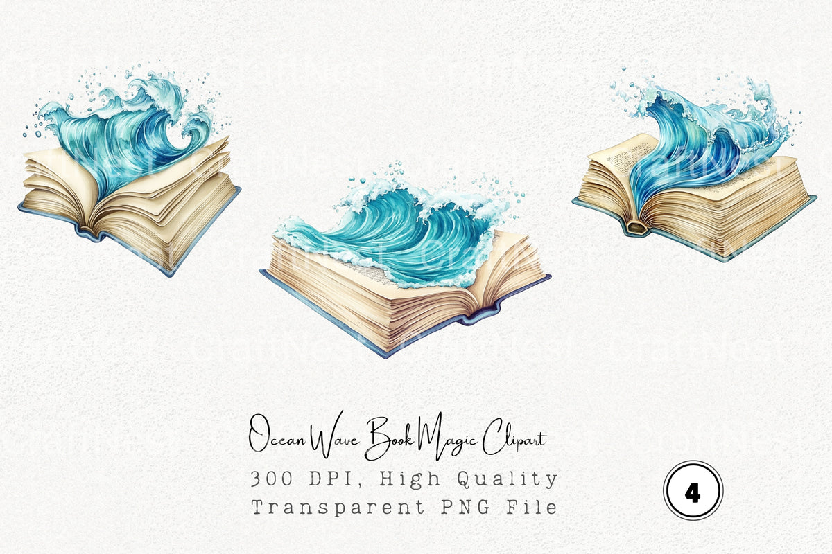 Ocean Wave Magic Clipart Planner