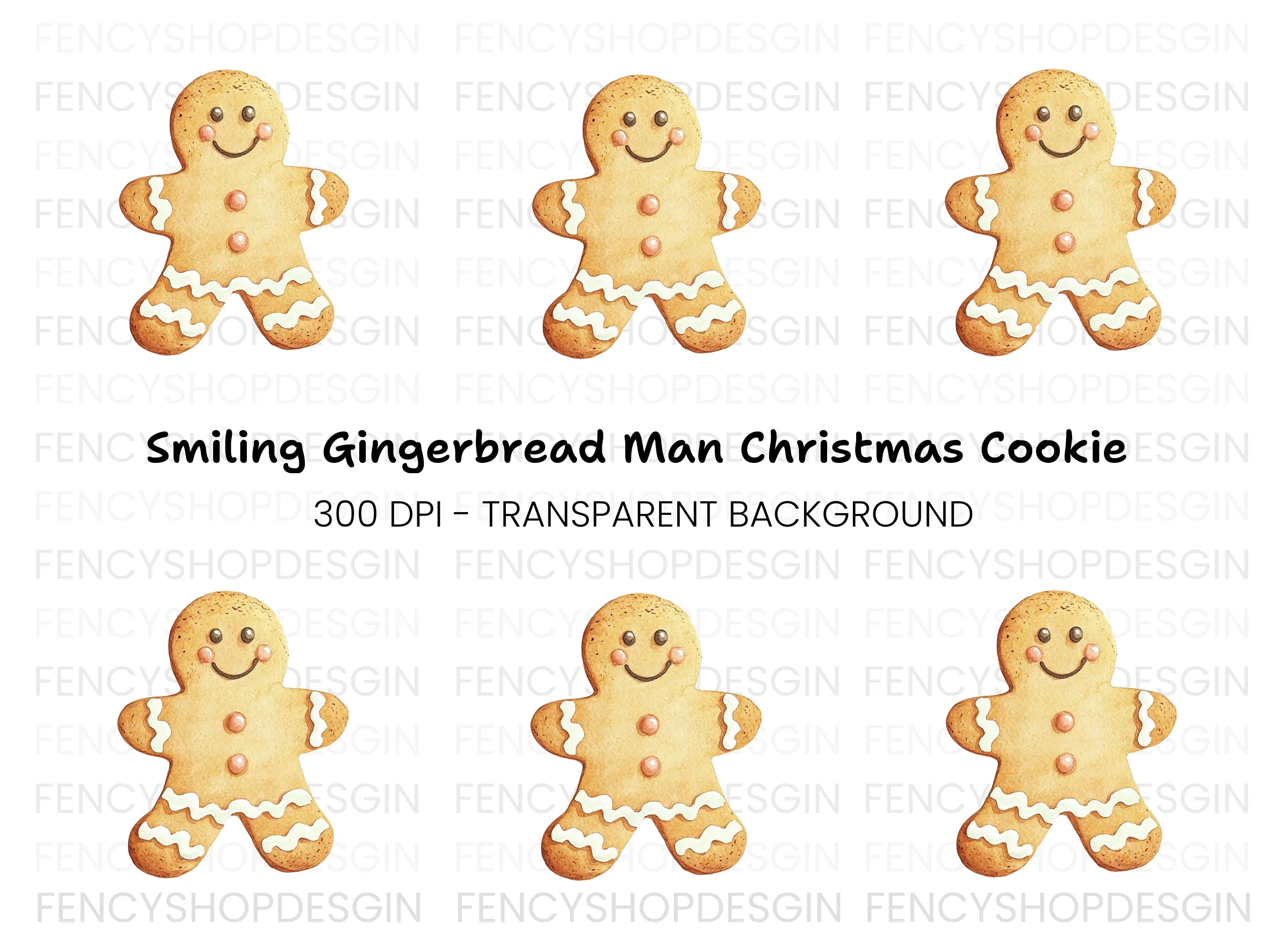 Gingerbread Man Clipart Bundle