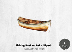 Fishing Boat Clipart Bundle for Lake Scenes - CraftNest - Digital Crafting and Art