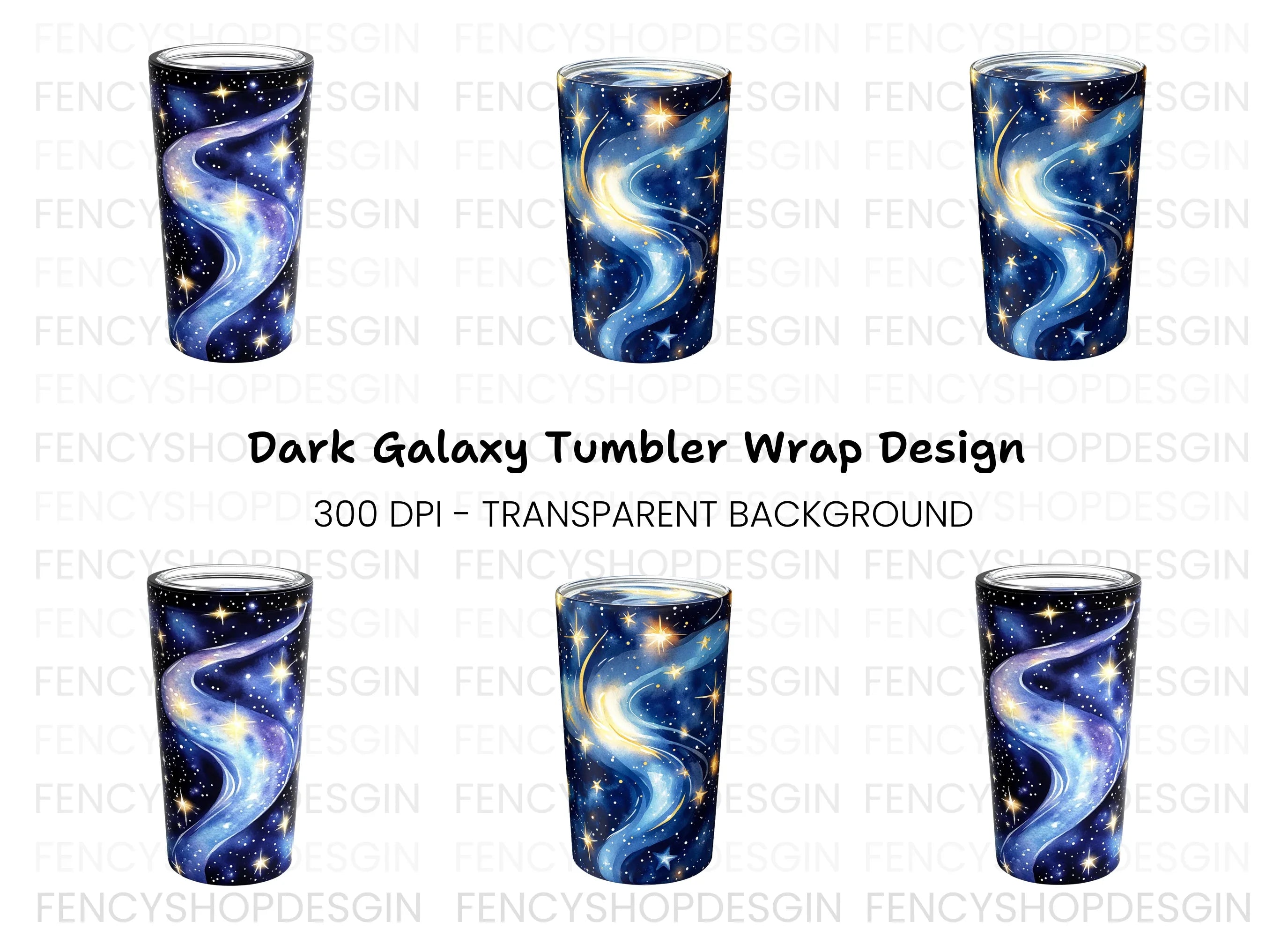 Cosmic Tumbler Clipart Bundle