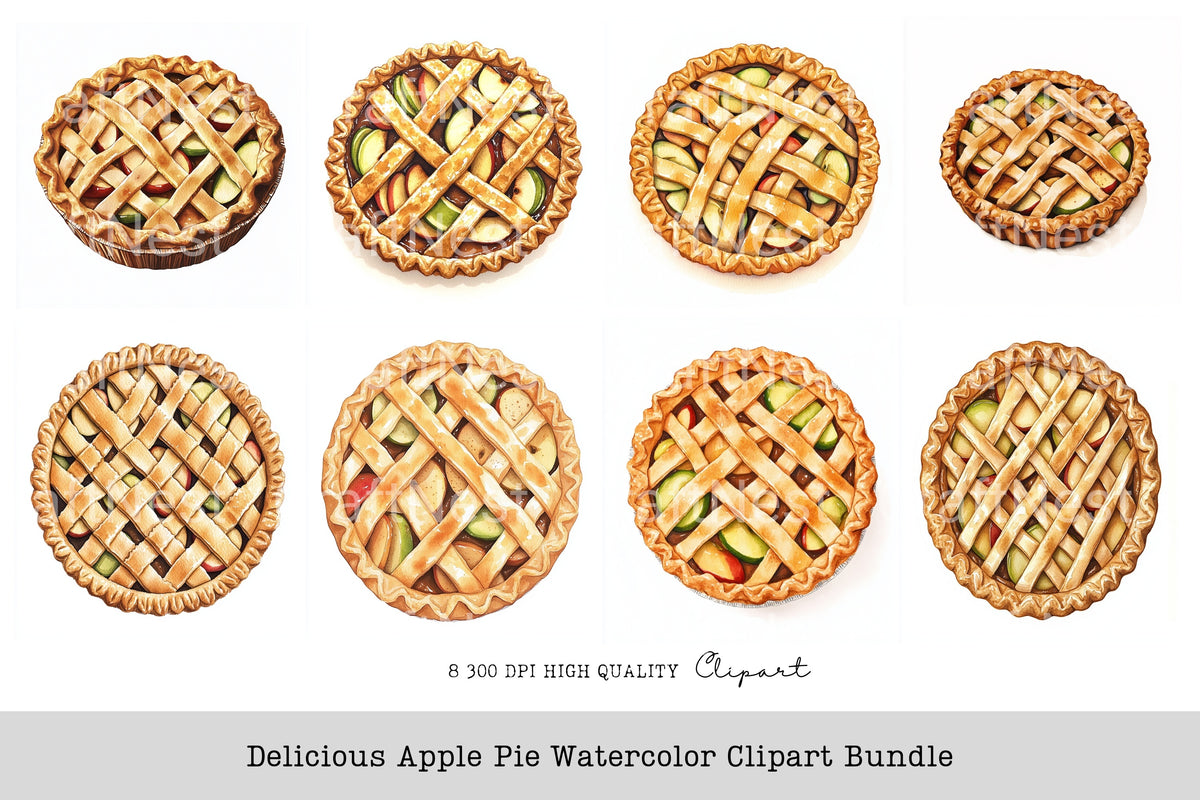 Delicious Apple Pie Clipart Bundle