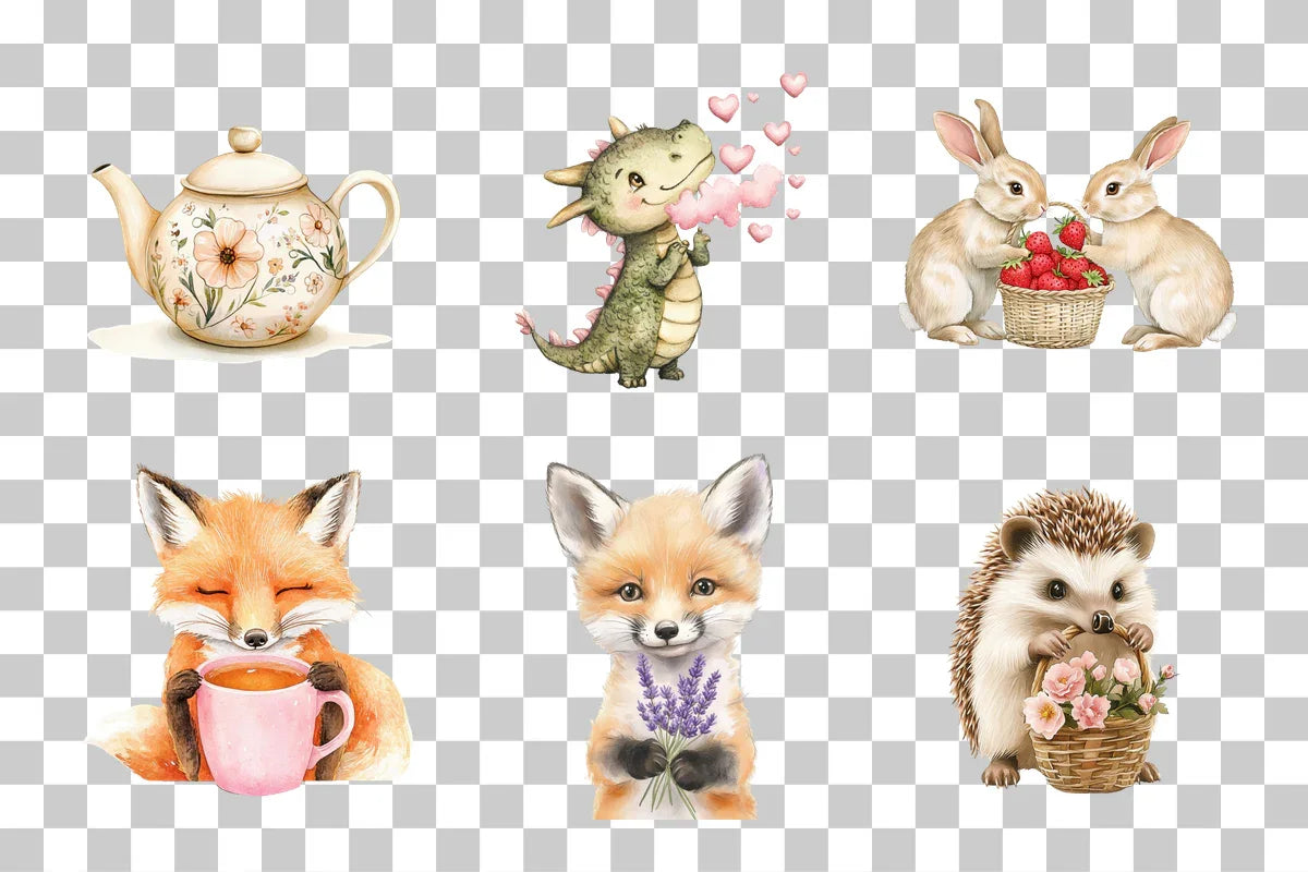 Cute Love Animals Clipart Bundle - CraftNest - Digital Crafting and Art
