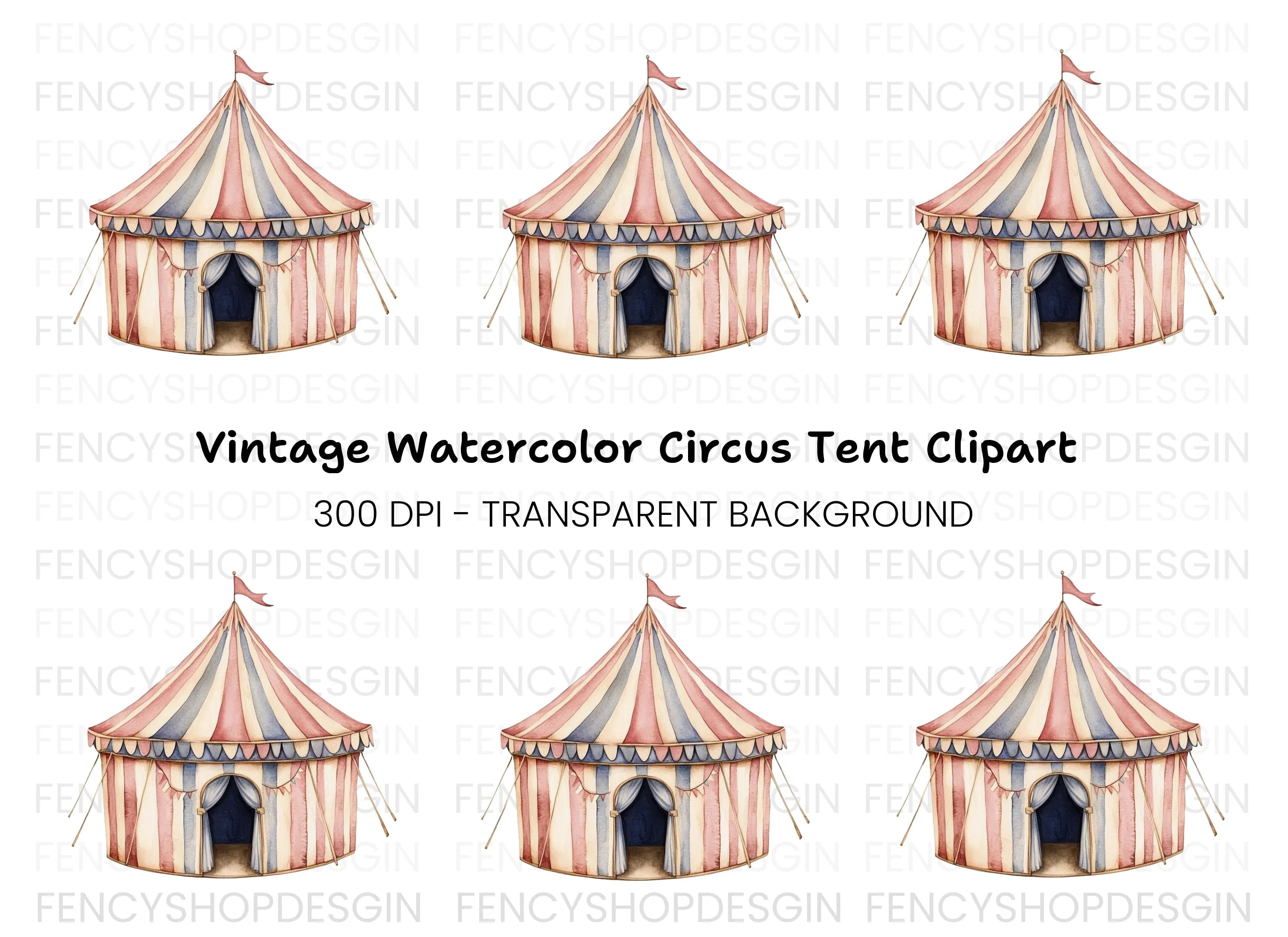 Circus Tent Clipart Bundle