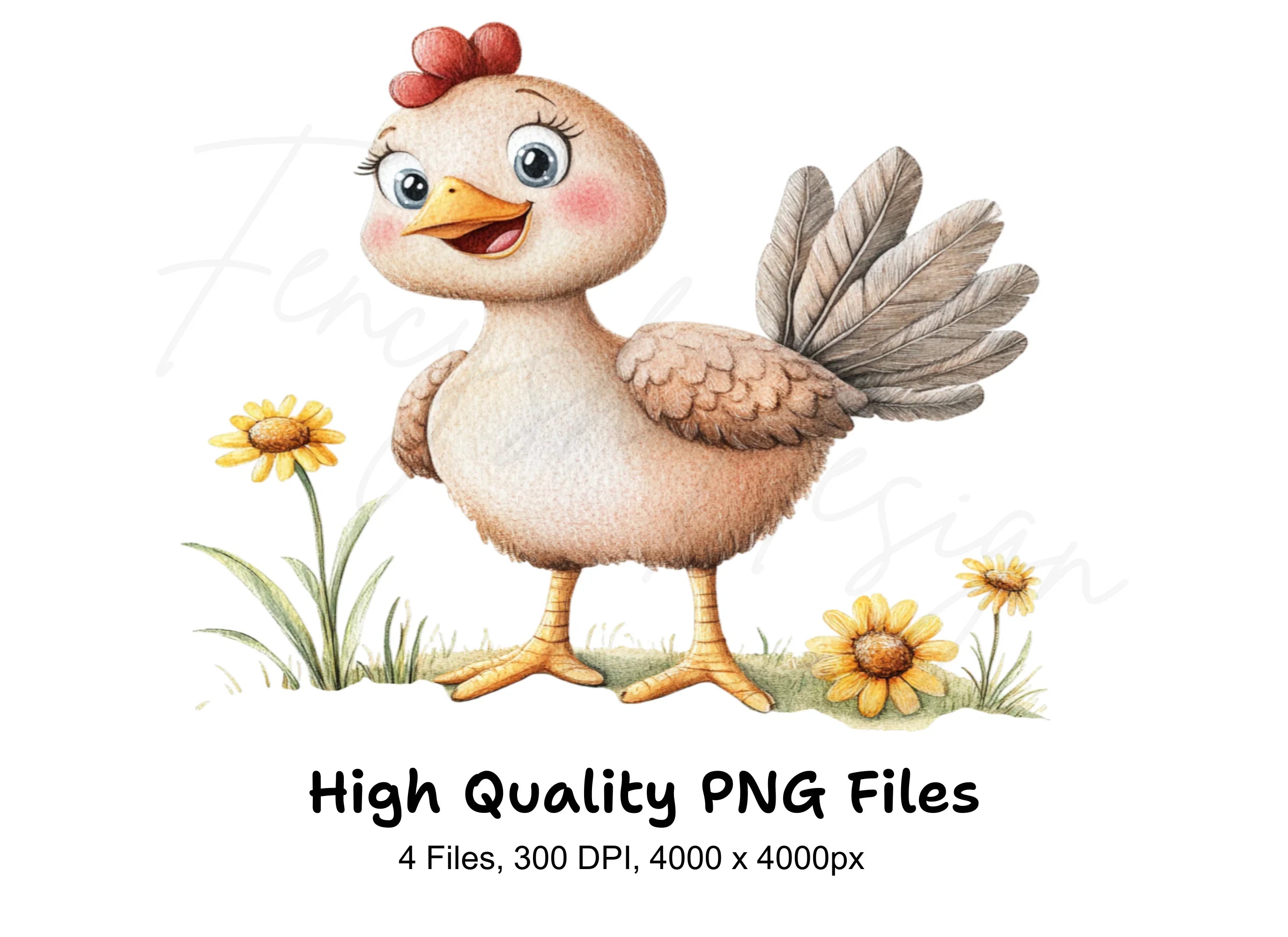 Cute Chicken Clipart Bundle