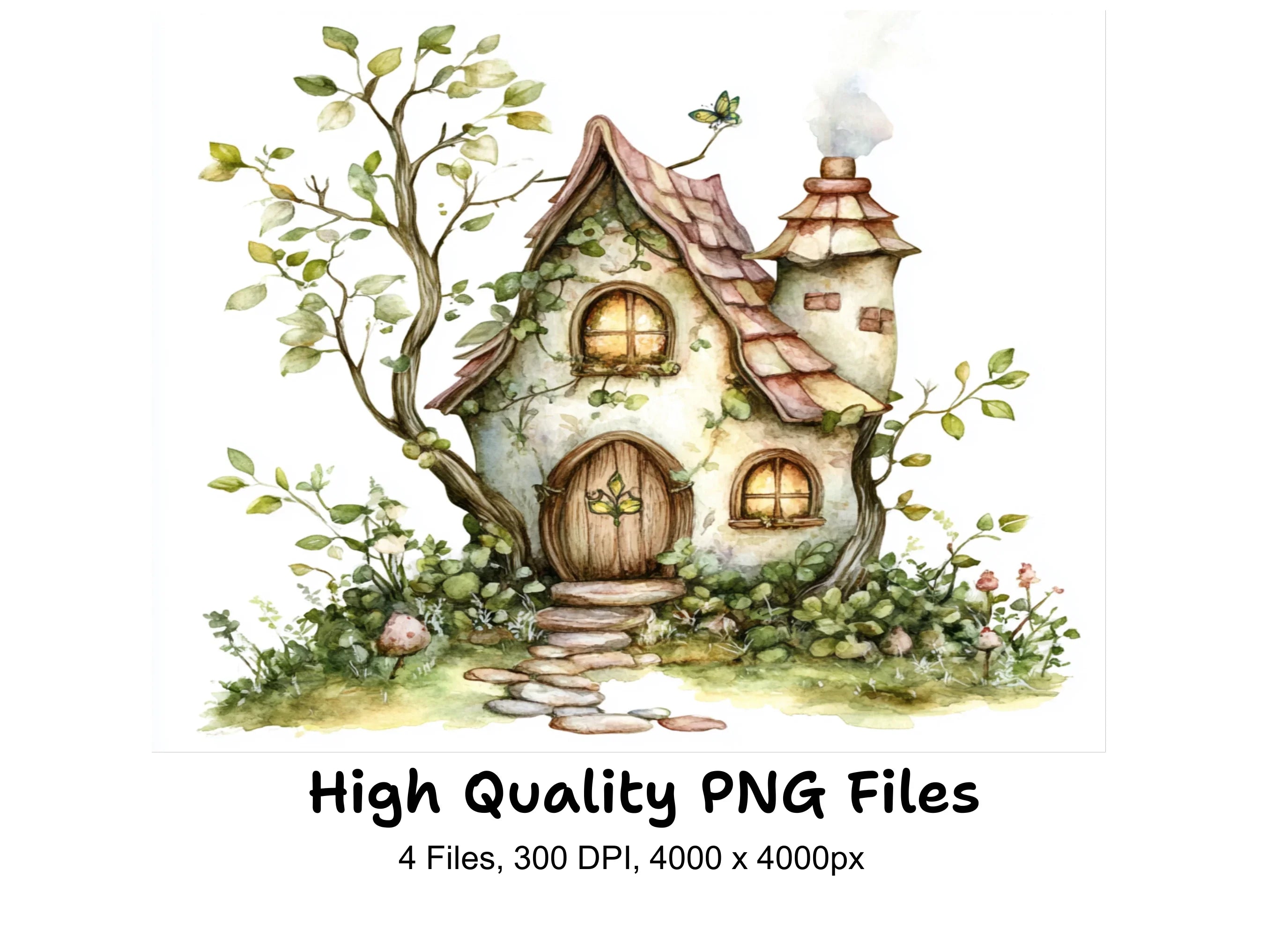Enchanted Forest Dwelling Clipart Bundle