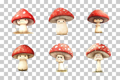Grumpy Mushroom Toadstool Clipart Bundle - CraftNest - Digital Crafting and Art