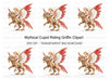 Adorable Cupid Riding Griffin Clipart Bundle