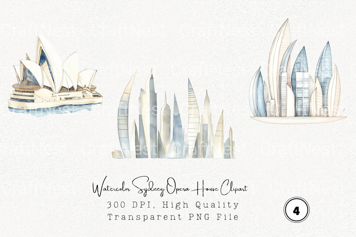 Sydney Opera House Clipart Bundle