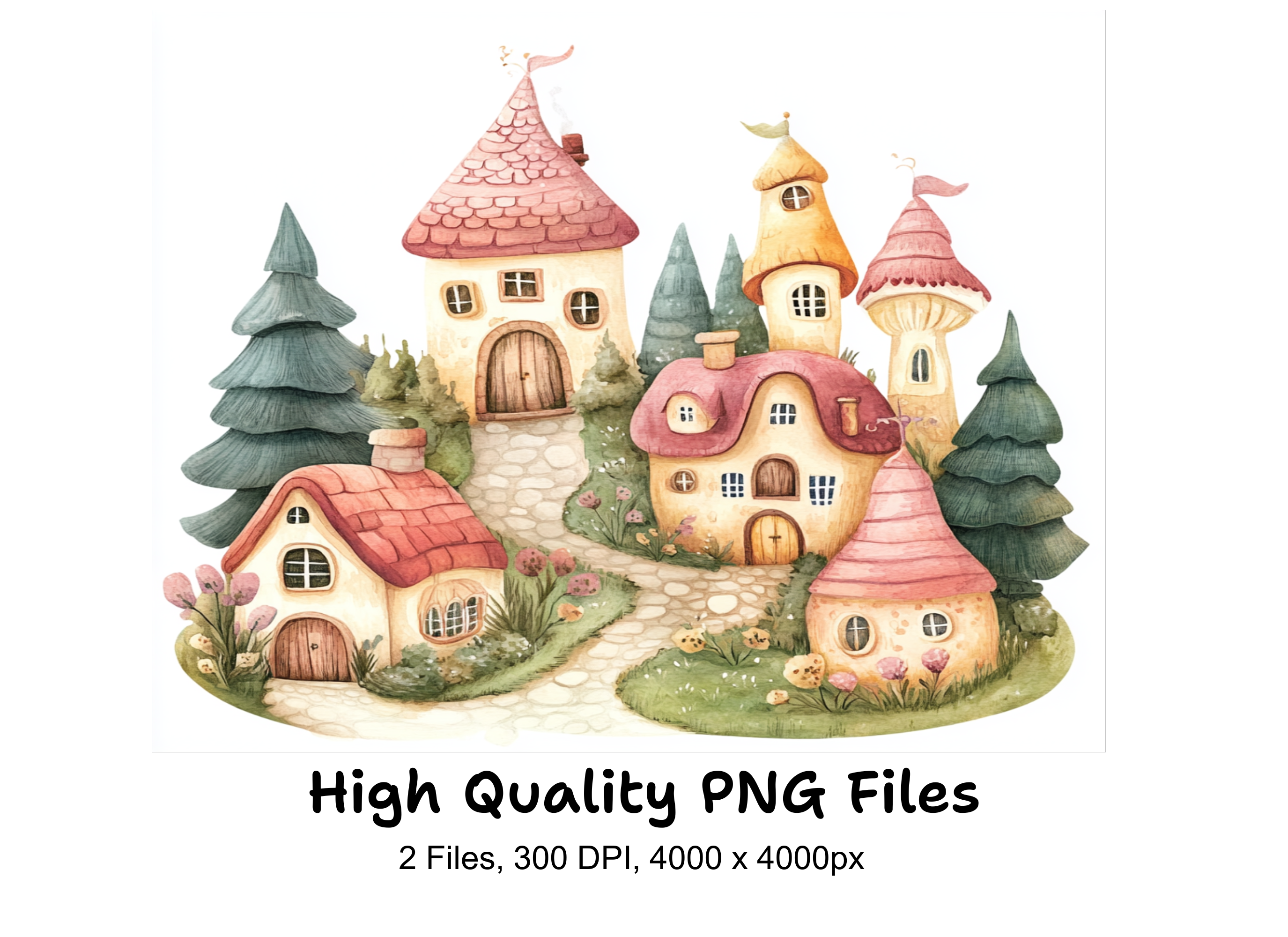 Fantasy Village Clipart Bundle