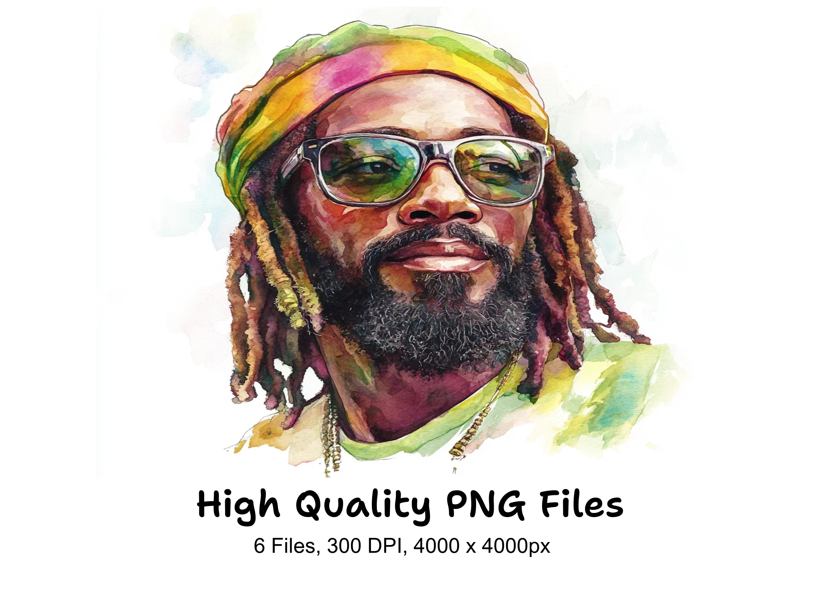 Rasta Man Clipart Bundle