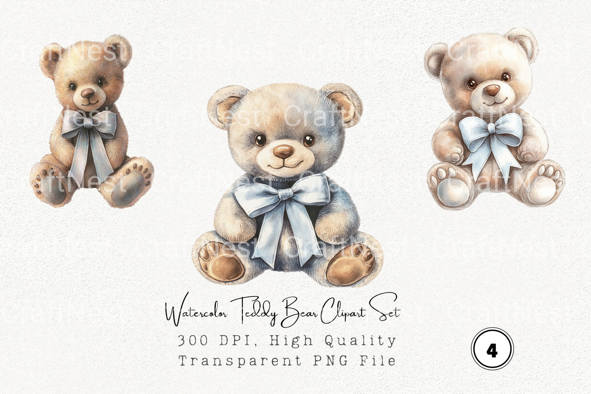 Teddy Bear Clipart Bundle