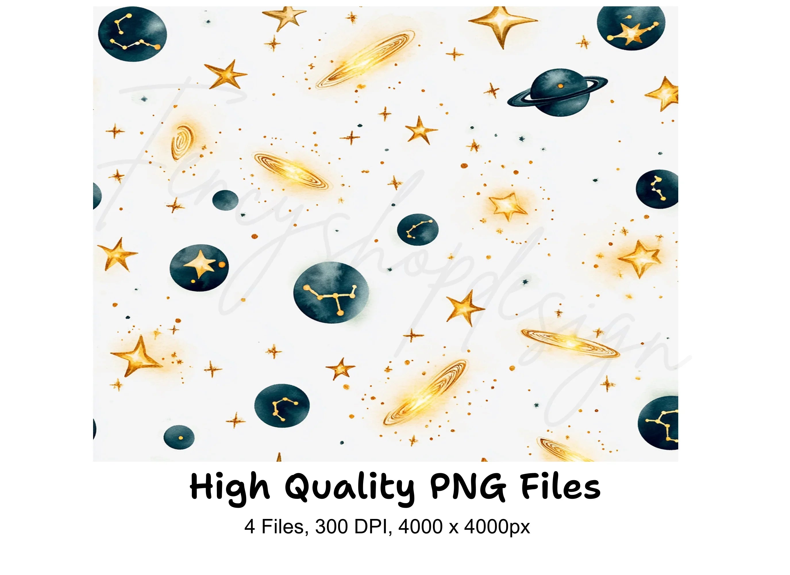Starry Night Sky Clipart Bundle