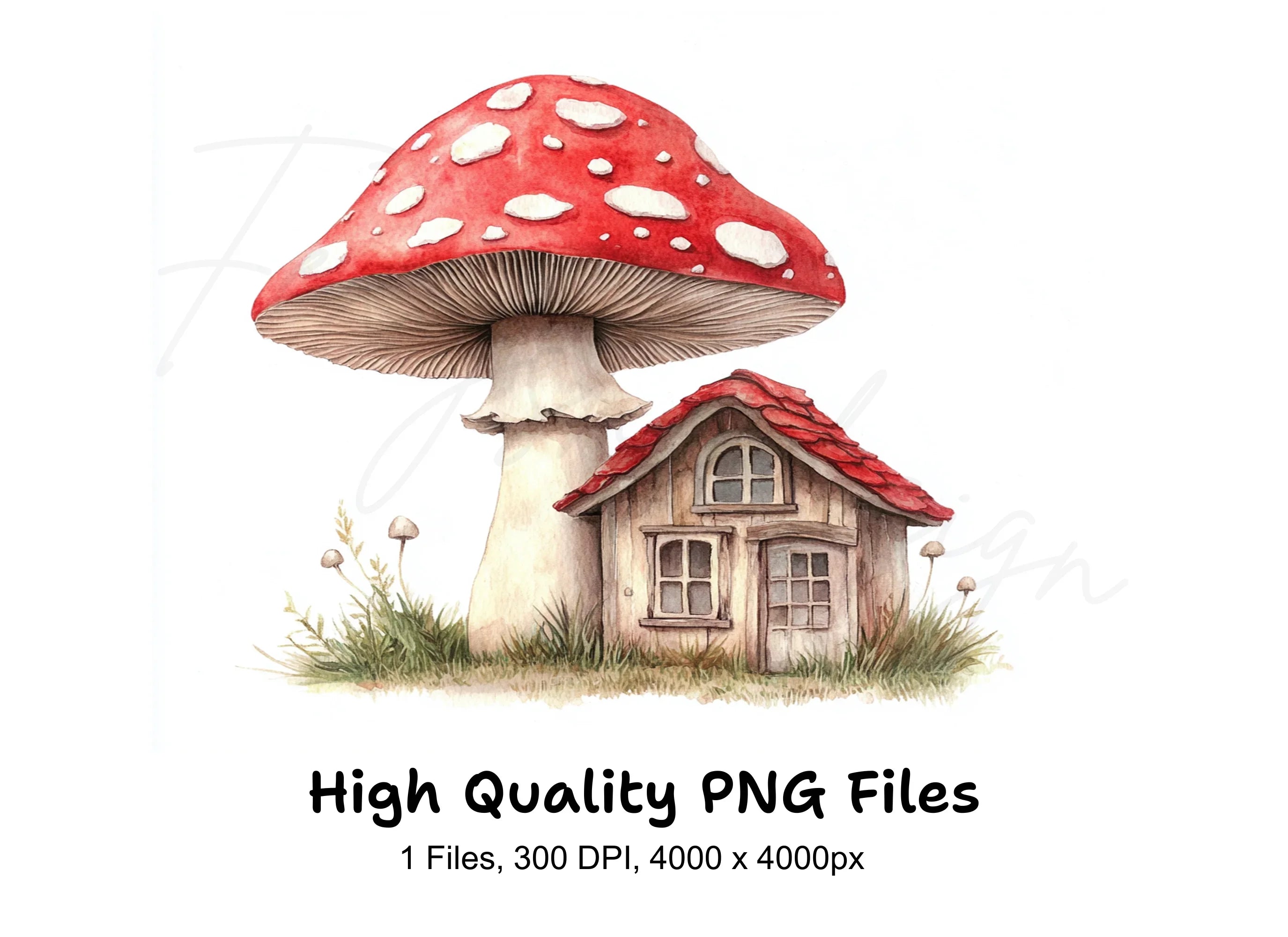 Mushroom House Clipart Bundle