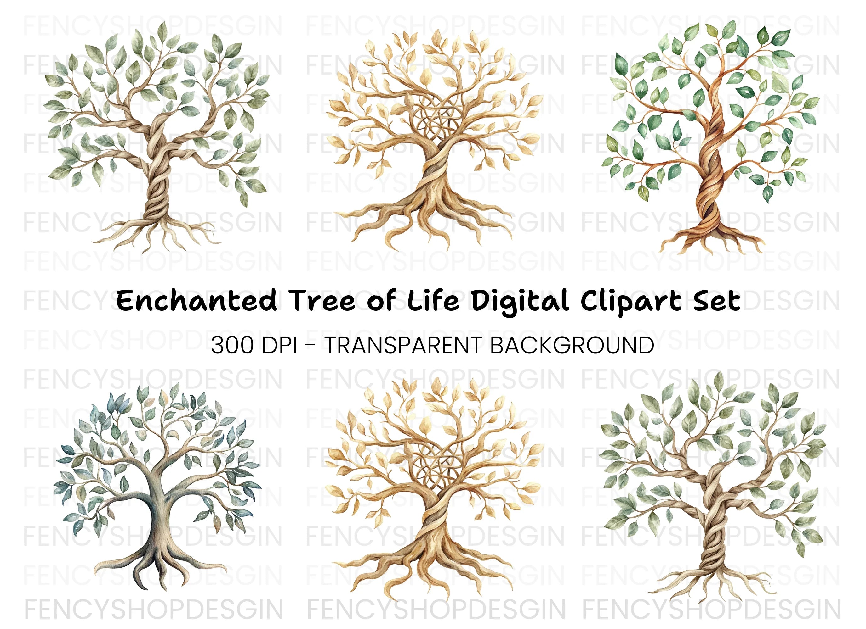 Tree of Life Clipart Bundle