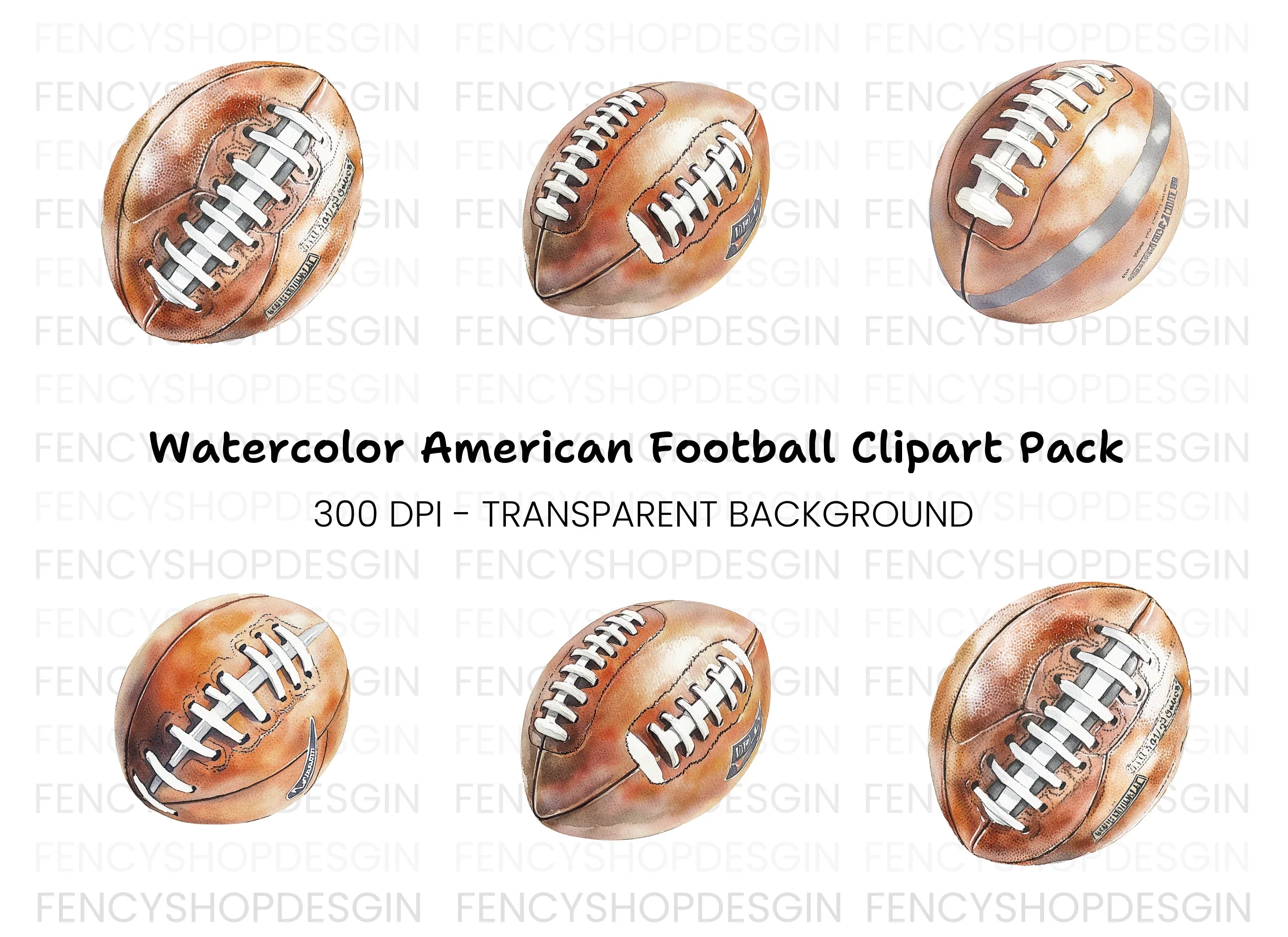 American Football Clipart Bundle