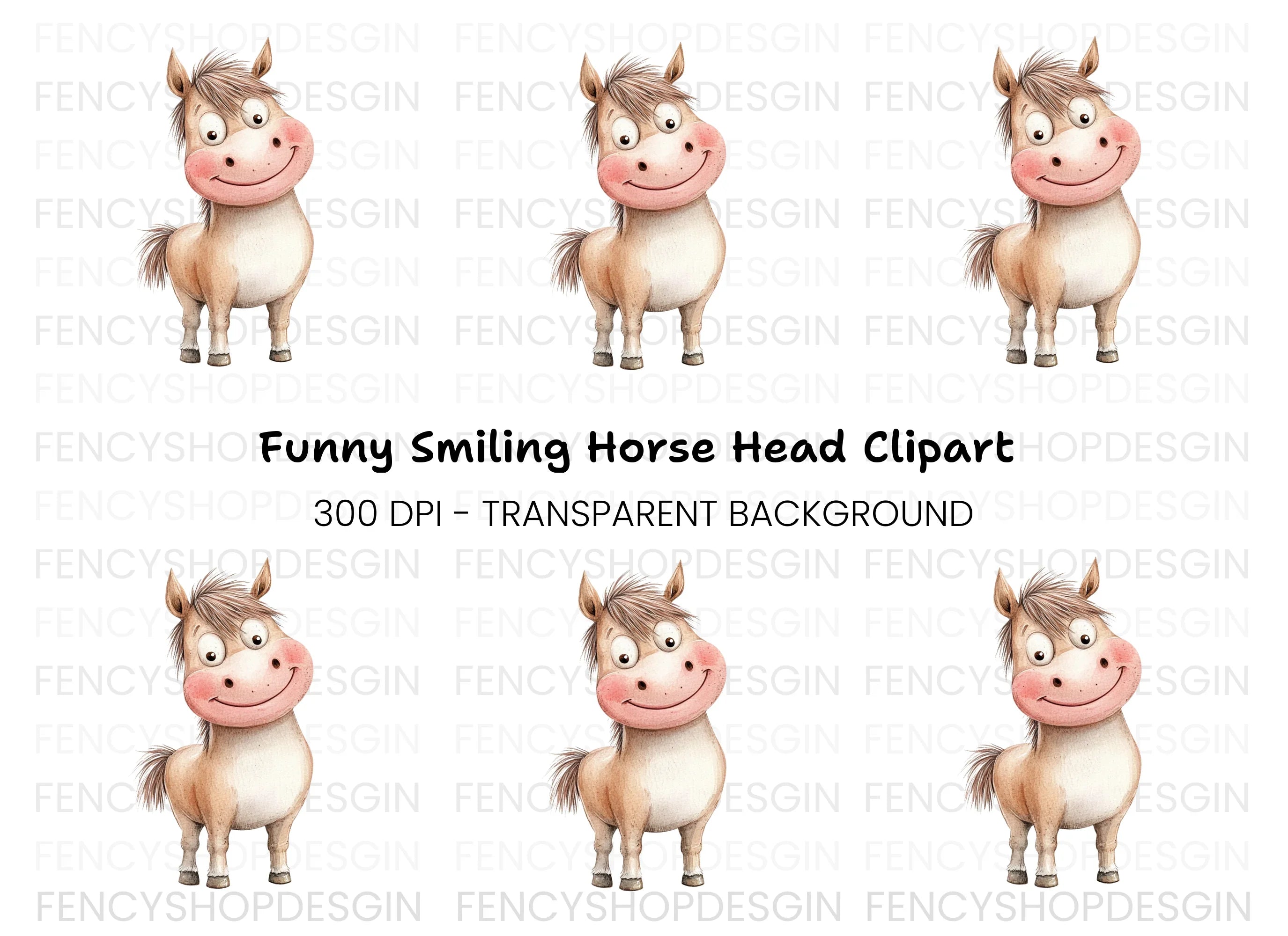 Cute Horse Clipart Bundle