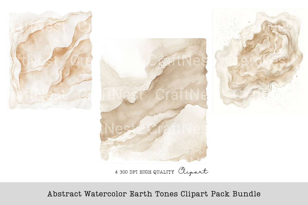 Abstract Earth Tones Clipart Bundle