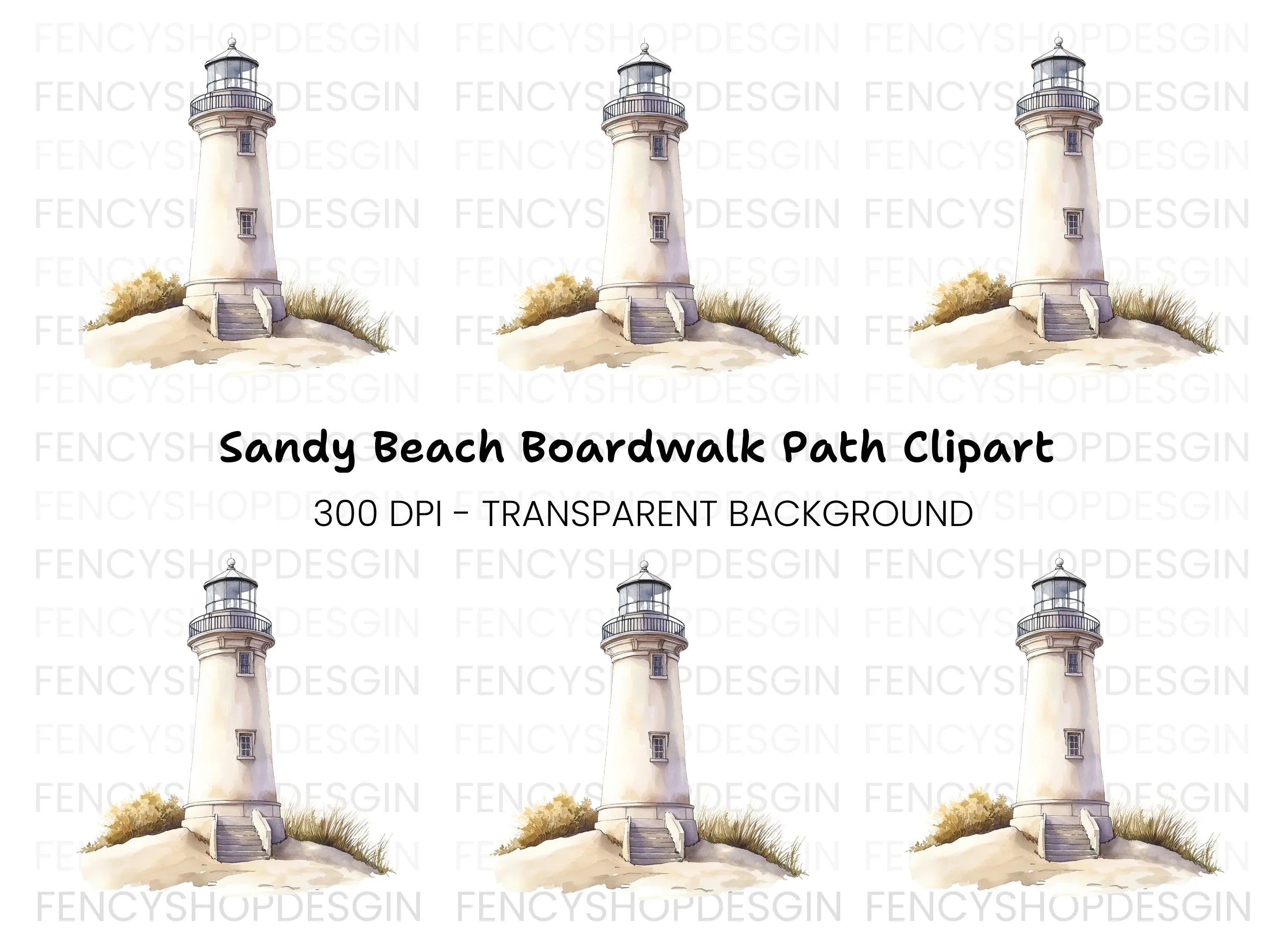 Elegant Lighthouse Clipart Bundle