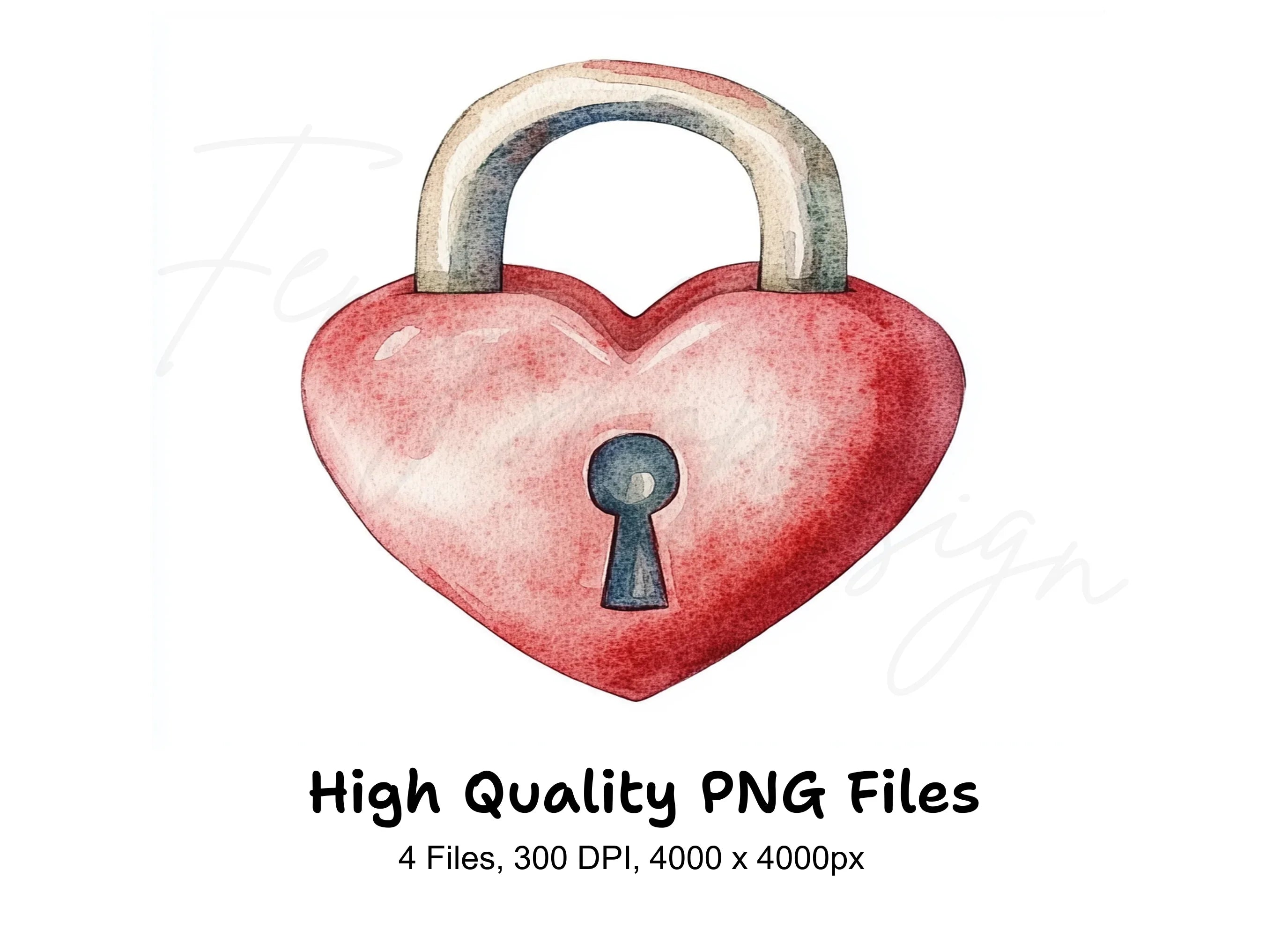 Heart Lock Clipart Bundle