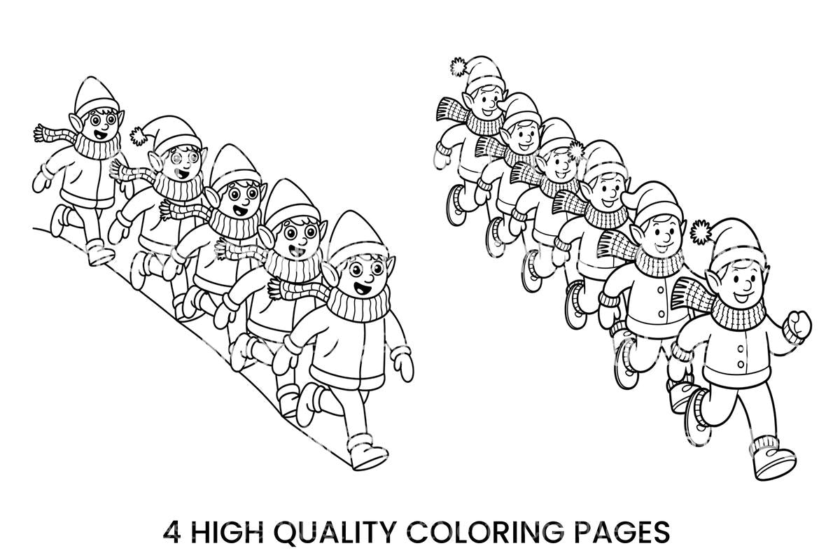 Christmas ElvesFun Coloring Books