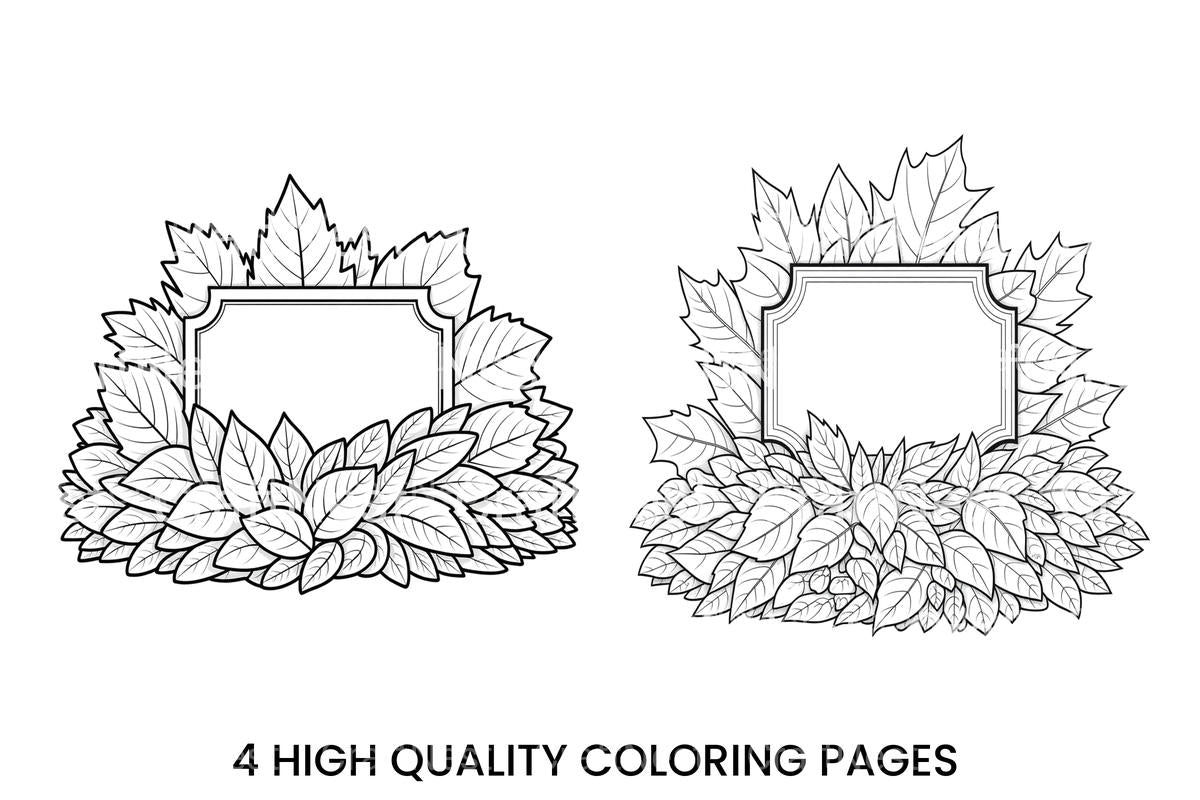 Leafy Frames Coloring Books