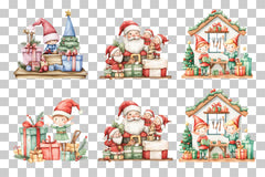 Santa and Elf Clipart Bundle - CraftNest - Digital Crafting and Art