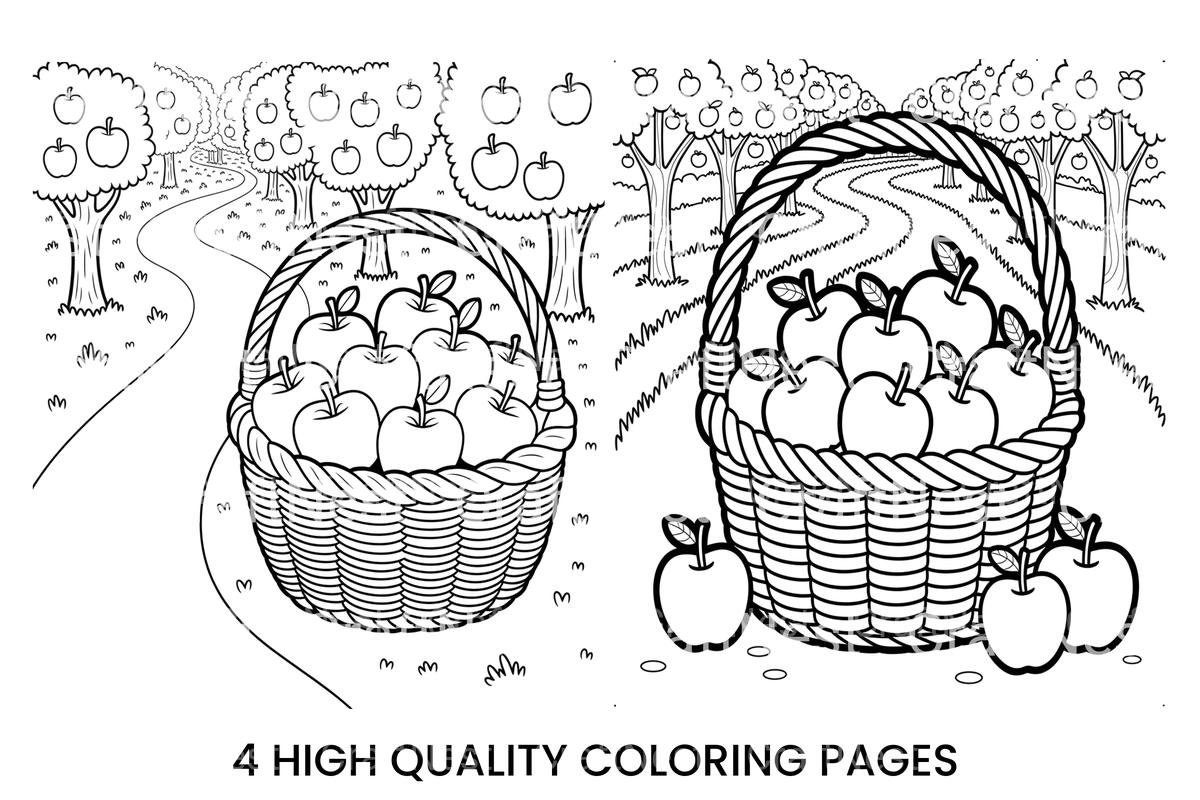 Apple Orchard Harvest Coloring Books