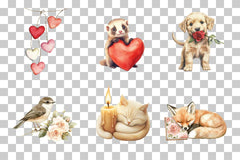 Cute Animals & Love Clipart Bundle - CraftNest - Digital Crafting and Art