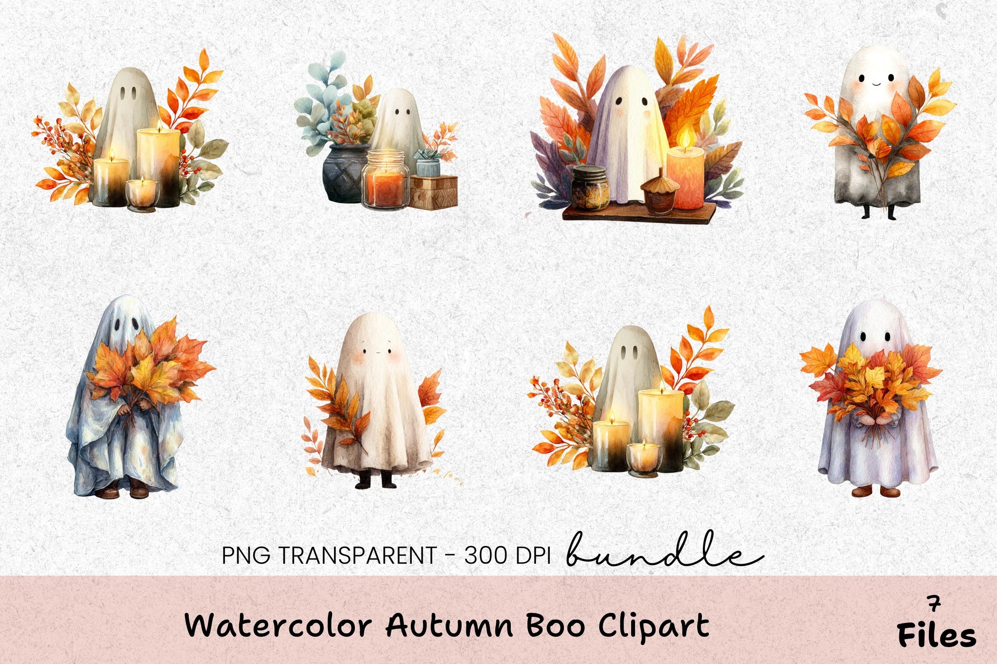 Autumn Boo Clipart Bundle - CraftNest - Digital Crafting and Art