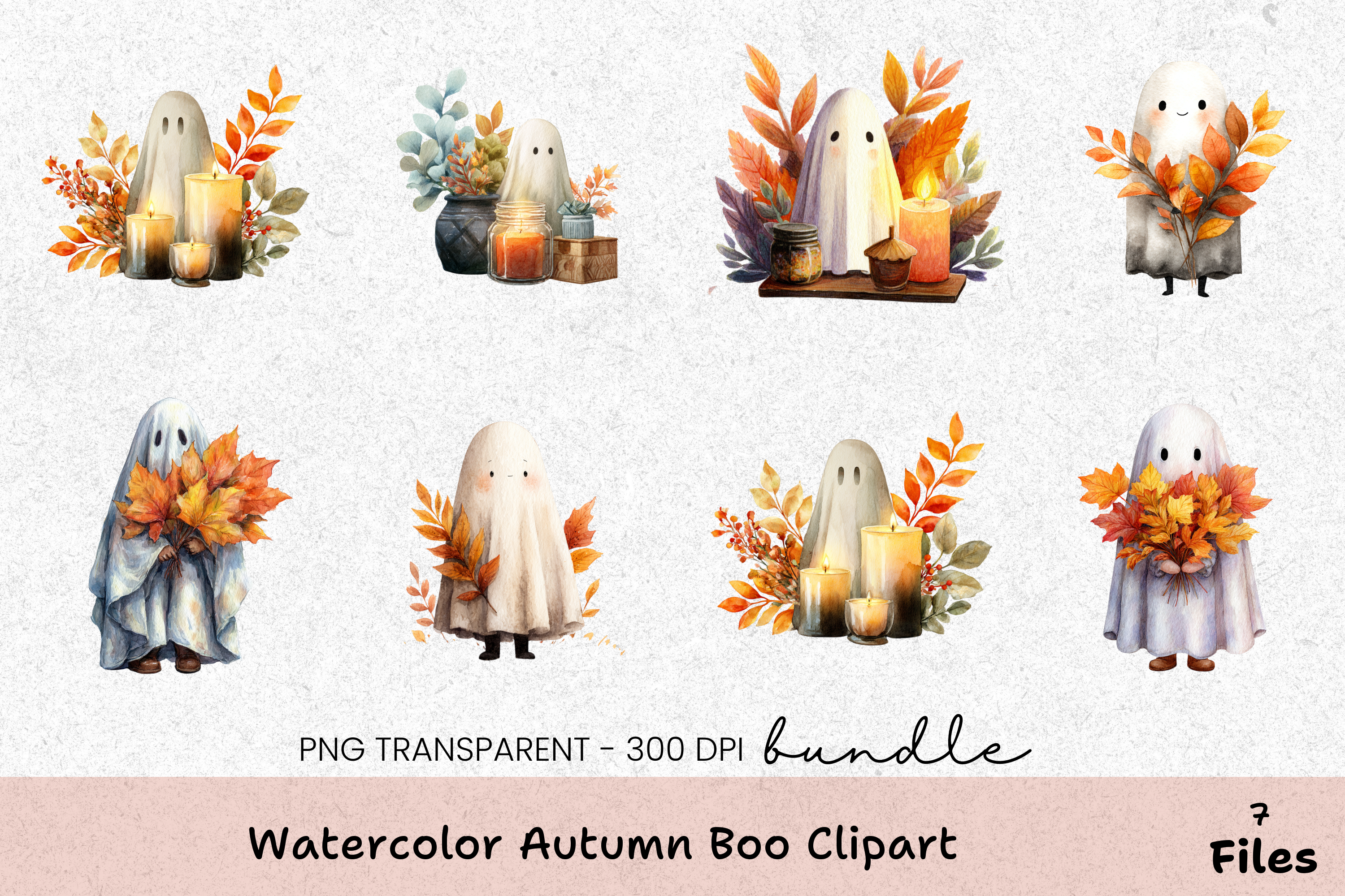 Autumn Boo Clipart Bundle