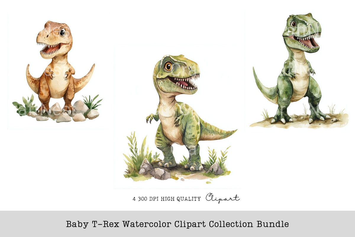 Baby Rex Clipart Bundle