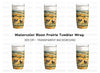 Bison in Prairie Tumbler Clipart Bundle