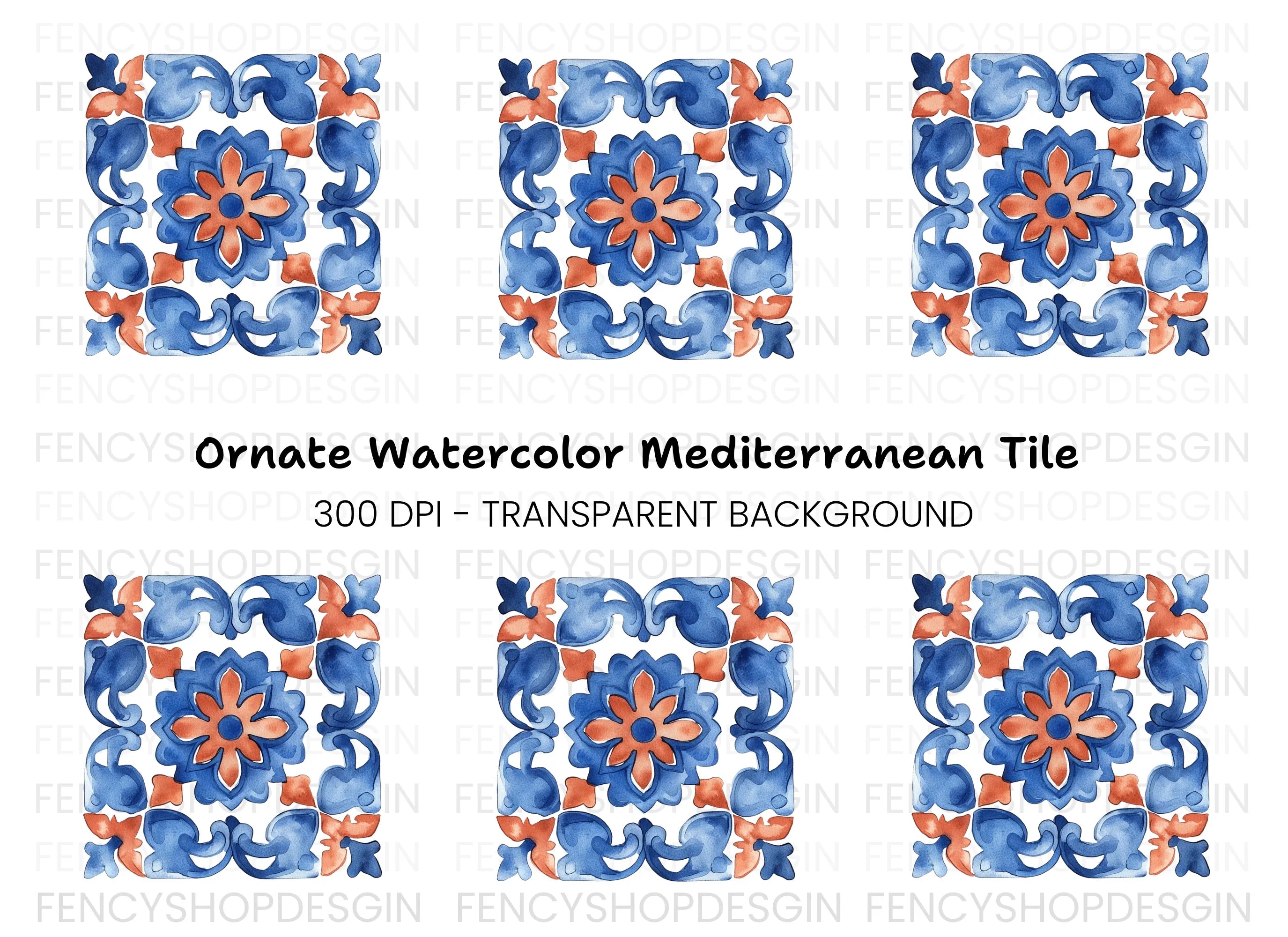 Portuguese Tile Clipart Bundle