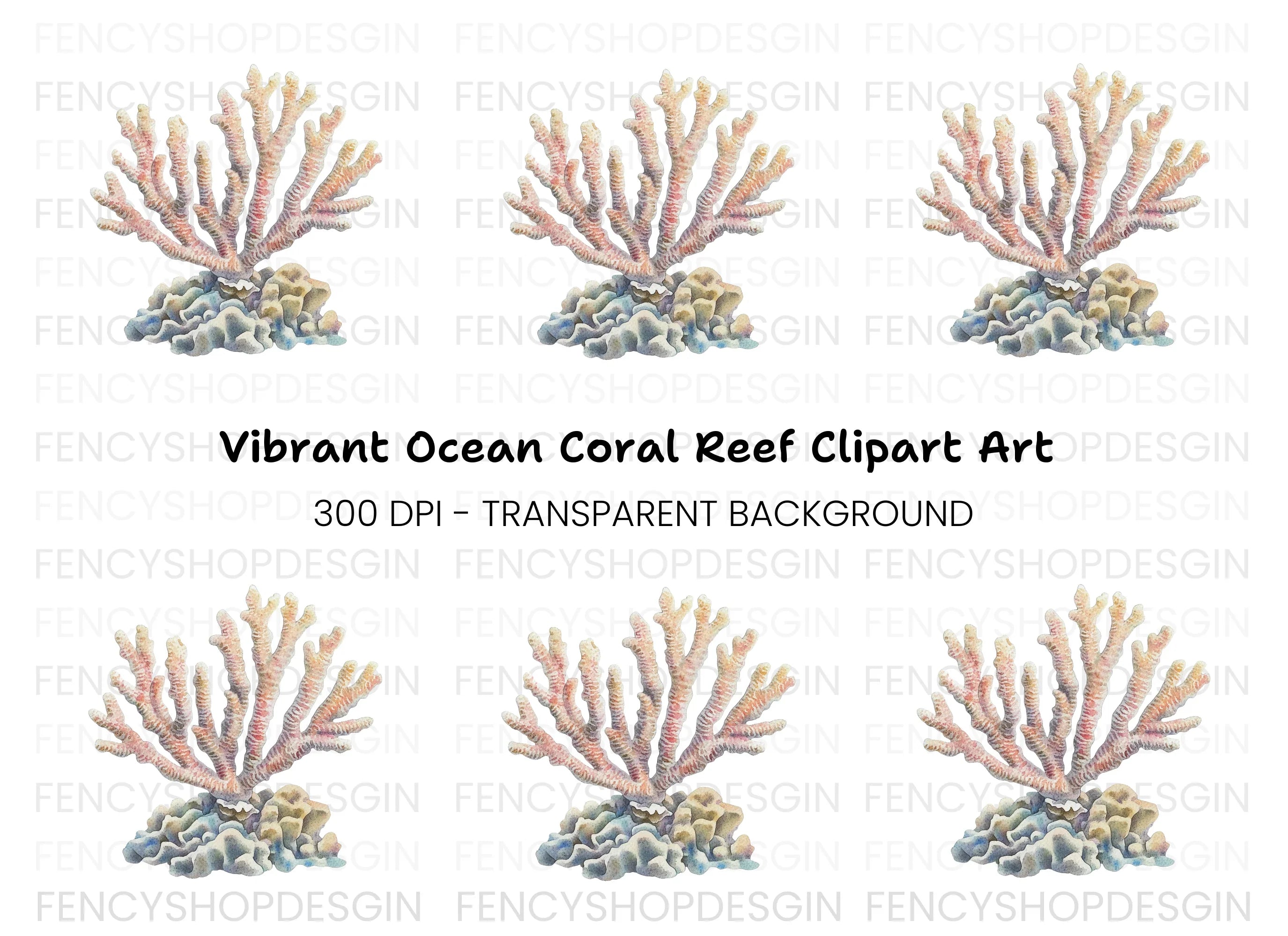 Beautiful Coral Clipart Bundle