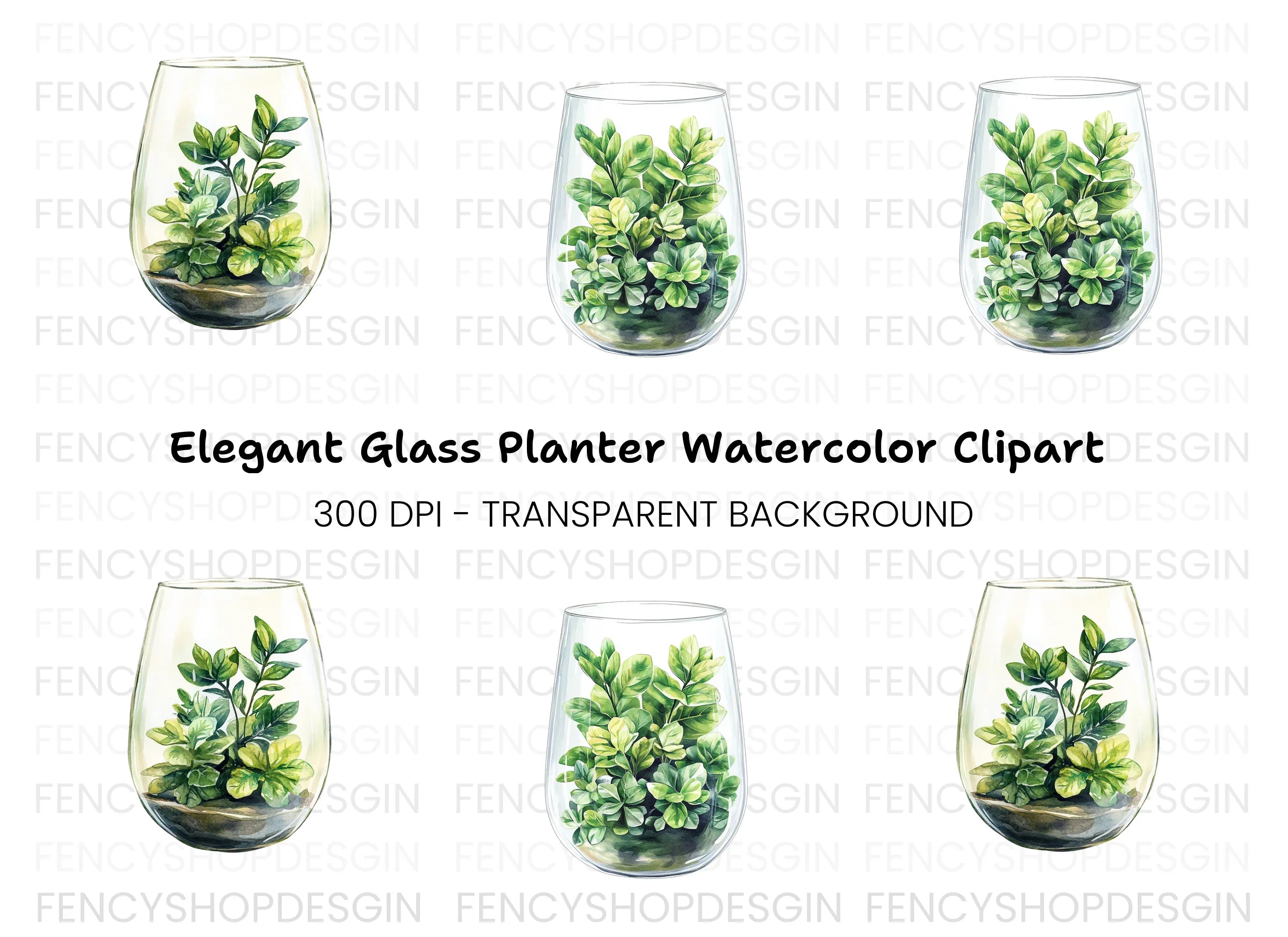 Terrarium Clipart Bundle