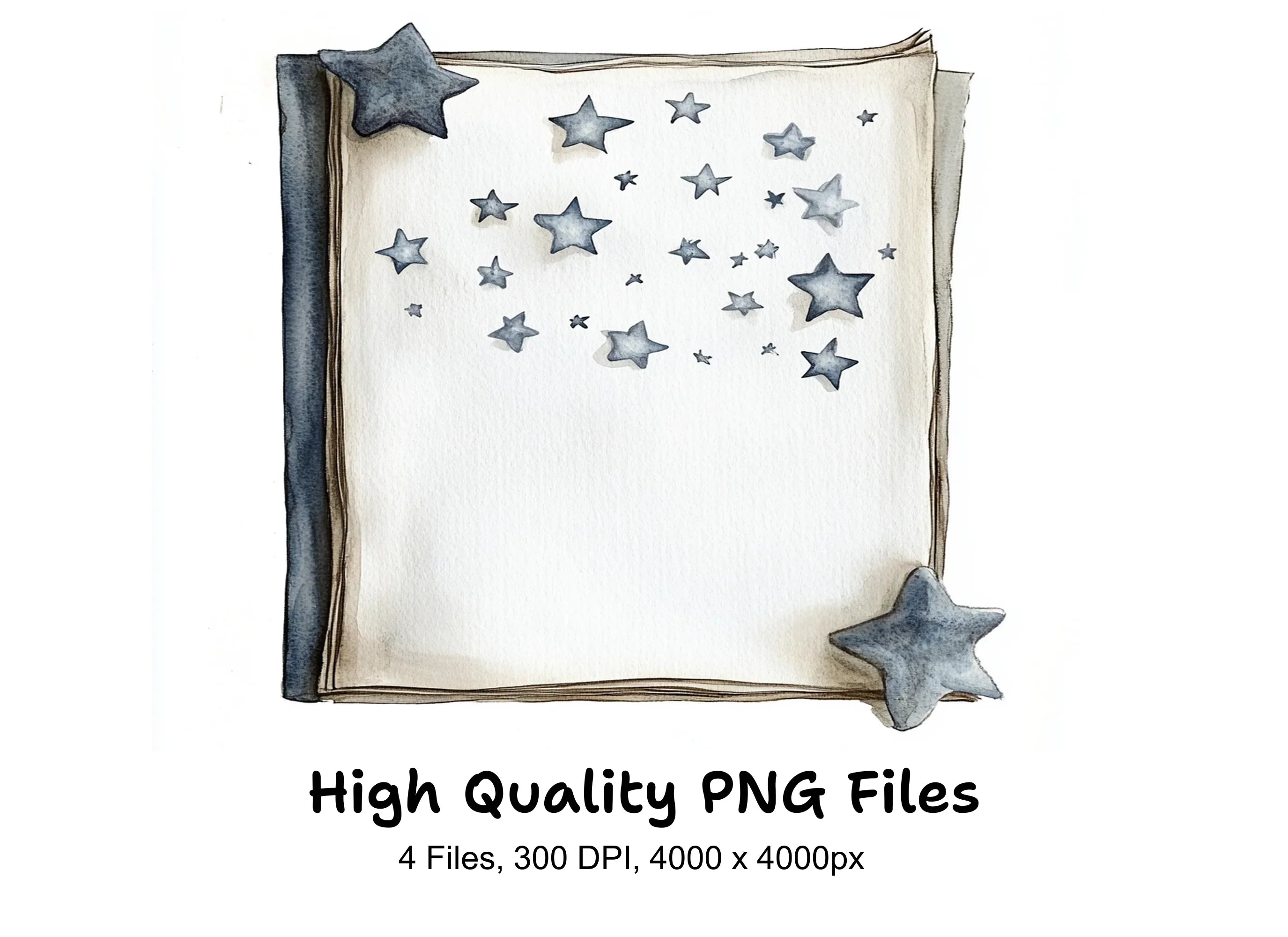 Starry Night Book Clipart Bundle