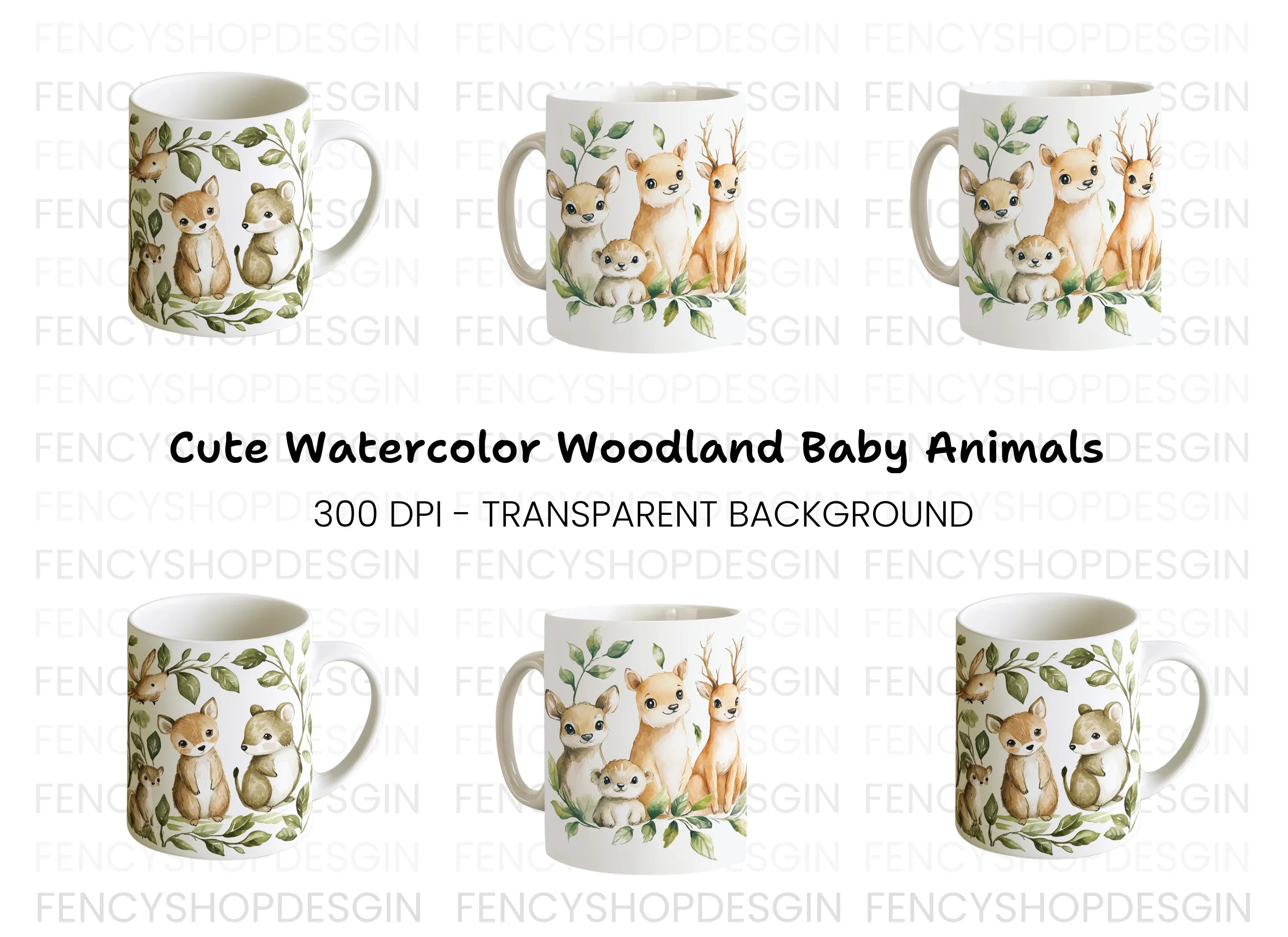 Cute Forest Animals Clipart Bundle