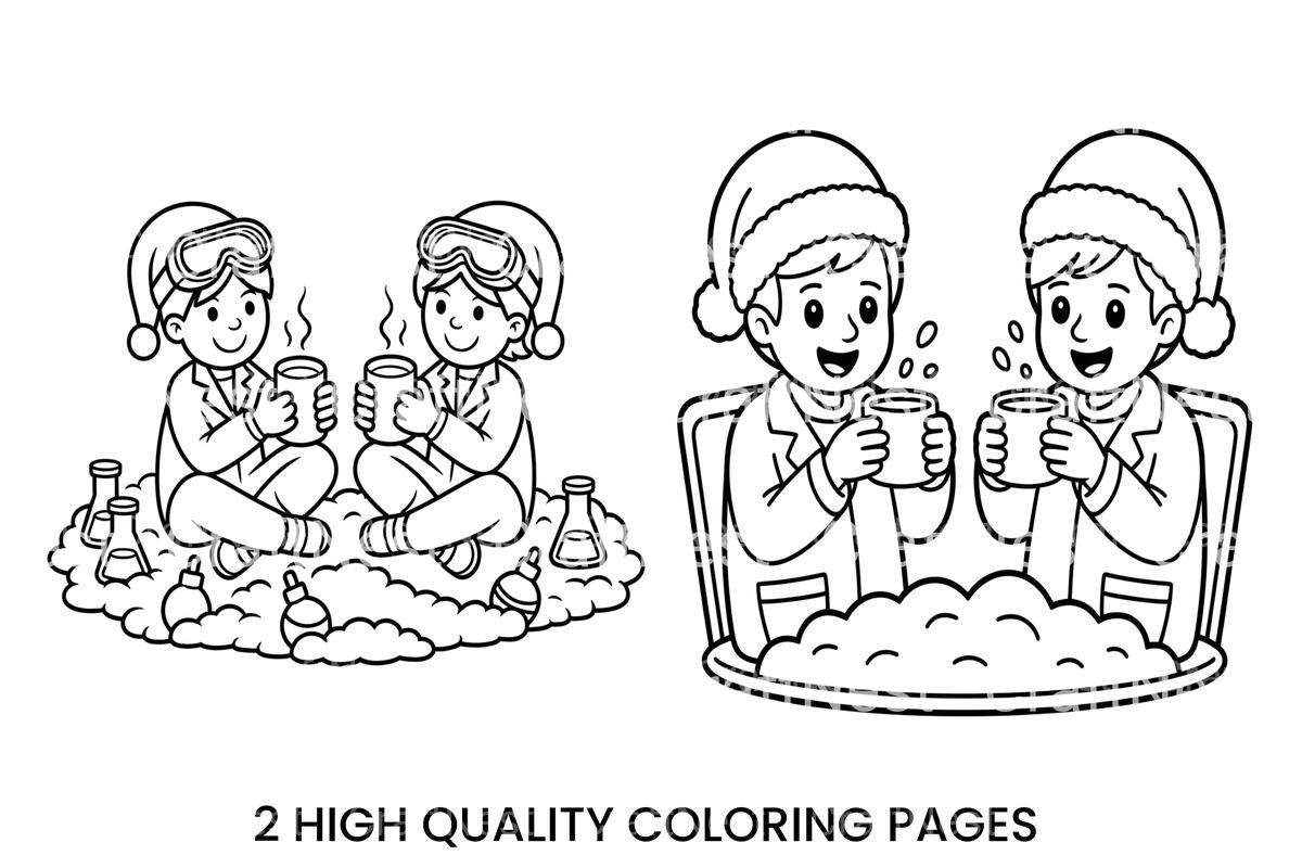 Winter Science Kids Coloring Books