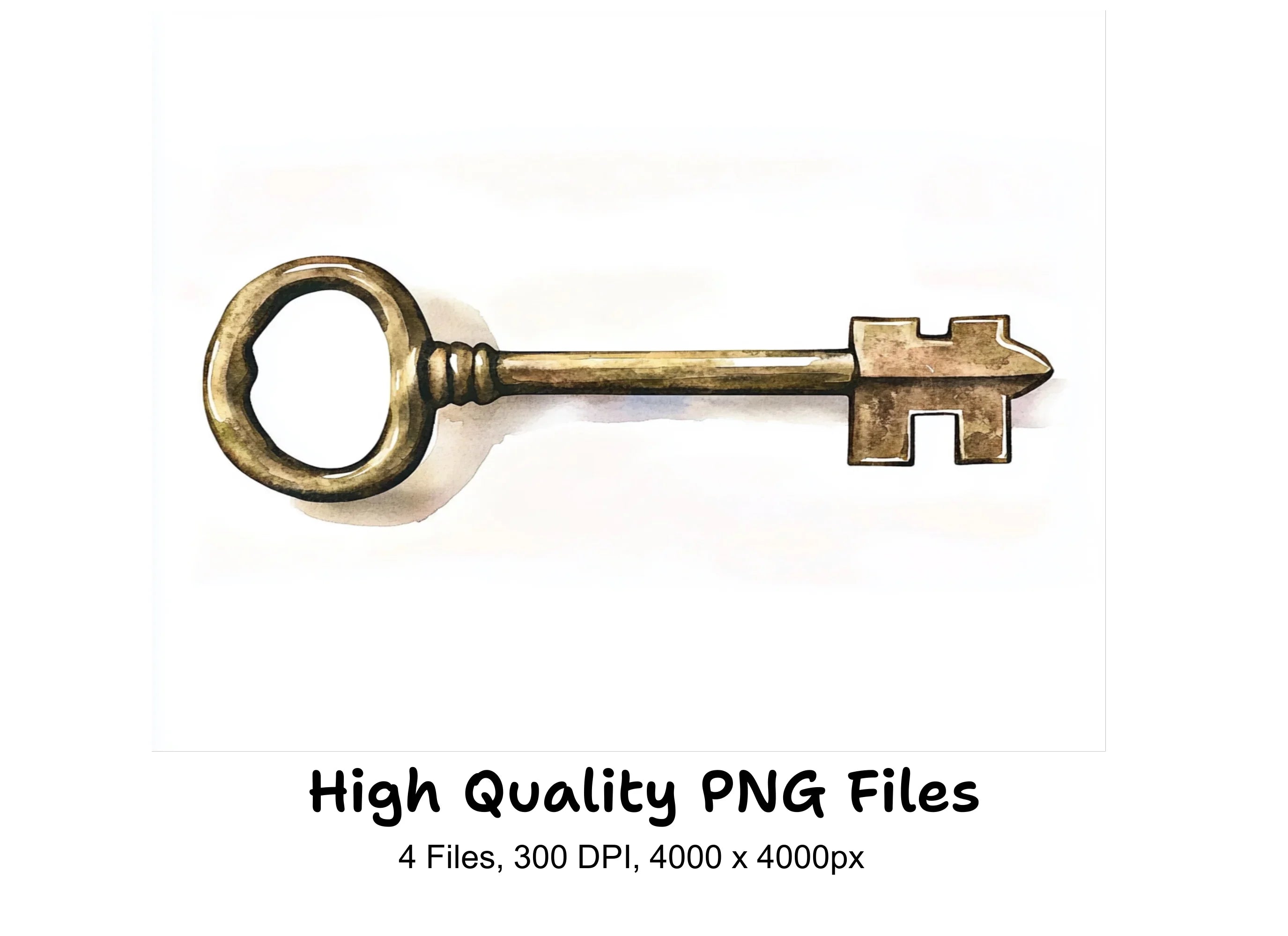 Vintage Skeleton Keys Clipart Bundle