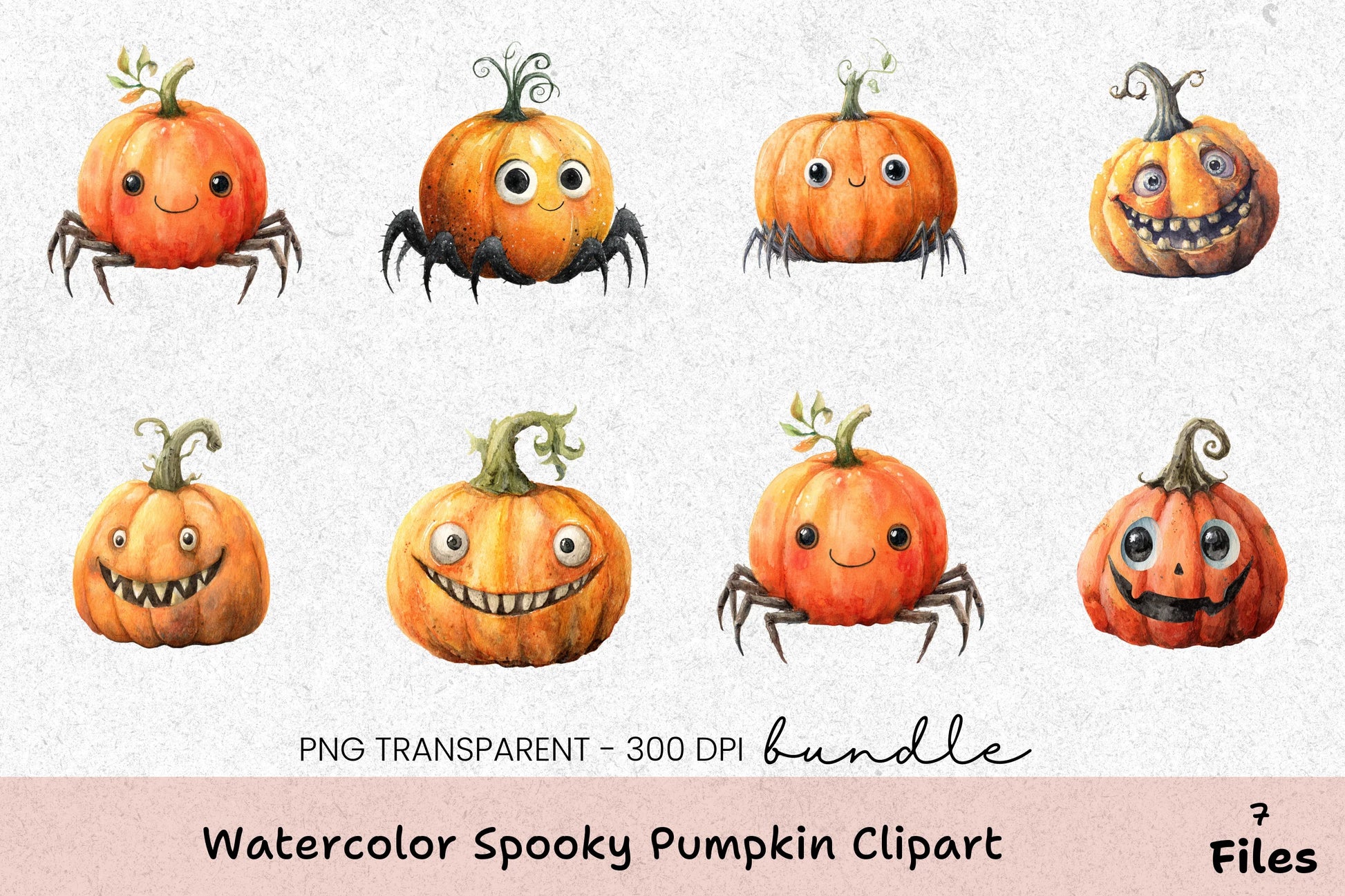 Spooky Pumpkin Clipart Bundle - CraftNest - Digital Crafting and Art