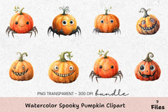 Spooky Pumpkin Clipart Bundle - CraftNest - Digital Crafting and Art