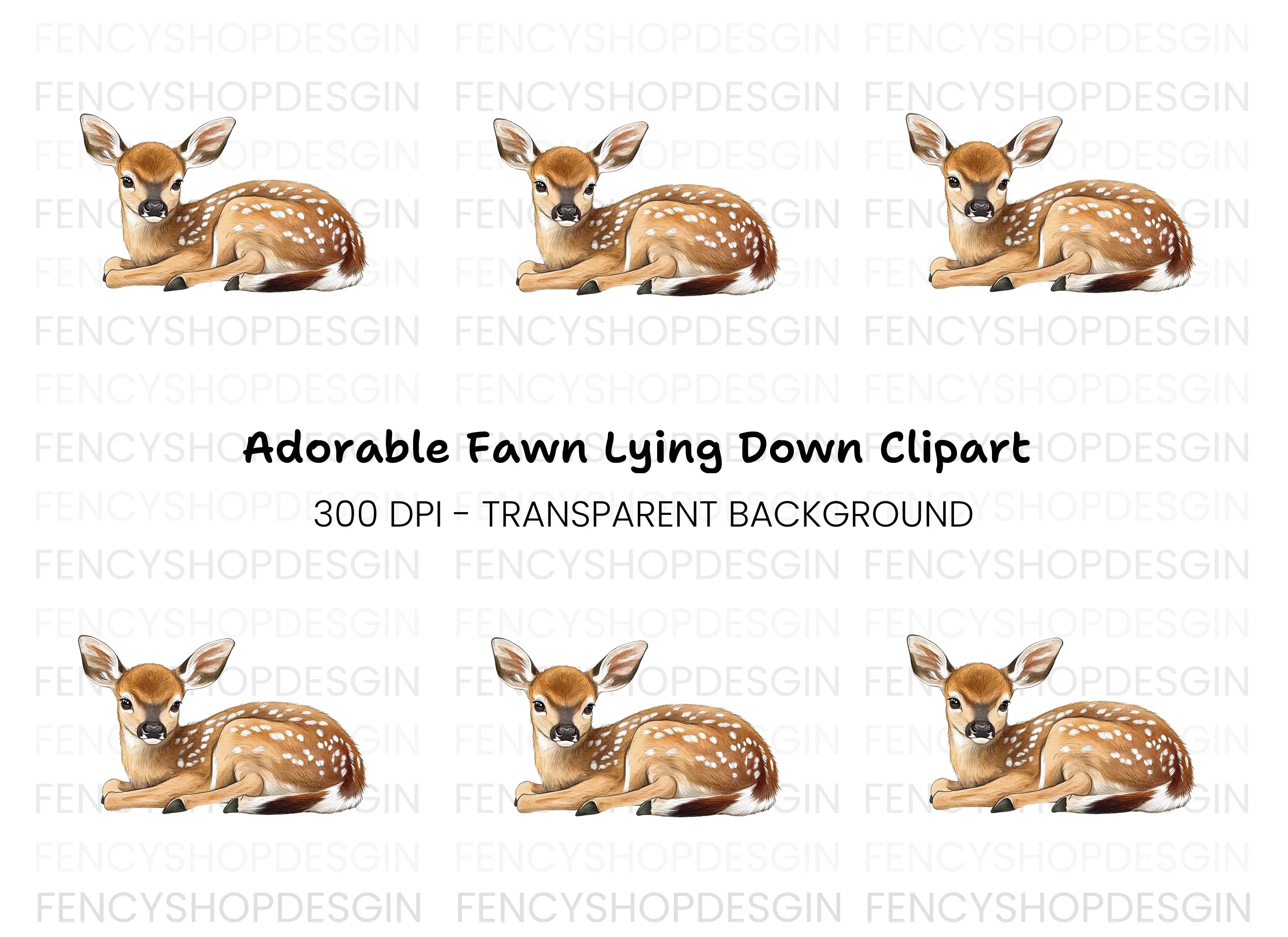 Adorable Fawn Clipart Bundle