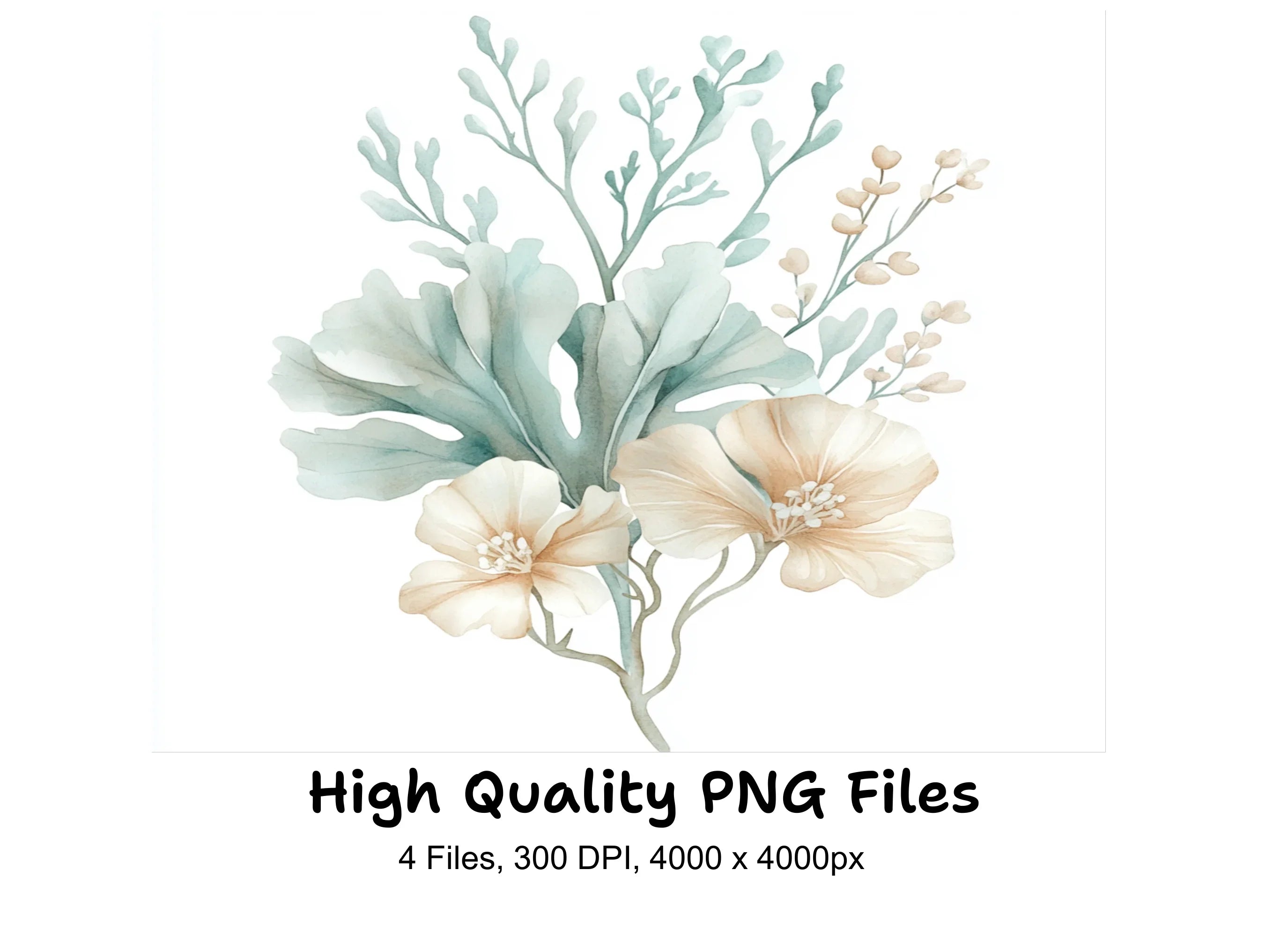 Soft Floral Clipart Bundle