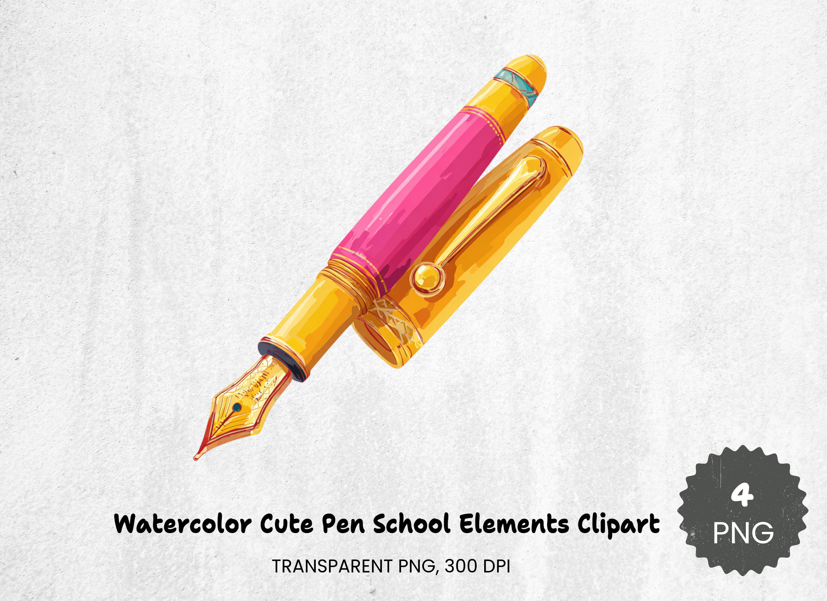 Cute School Elements Clipart Bundle