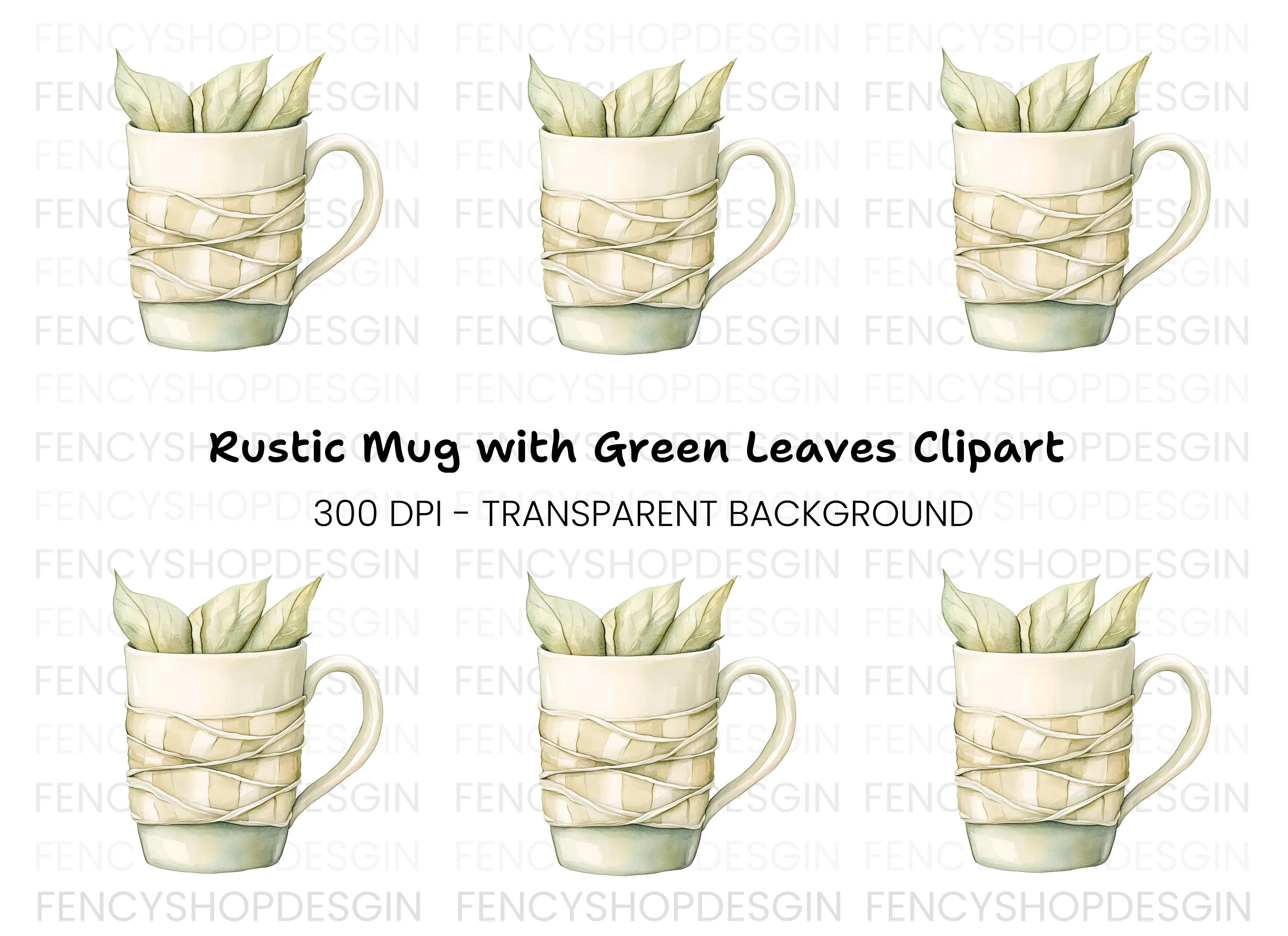 Green Leaves Clipart Bundle
