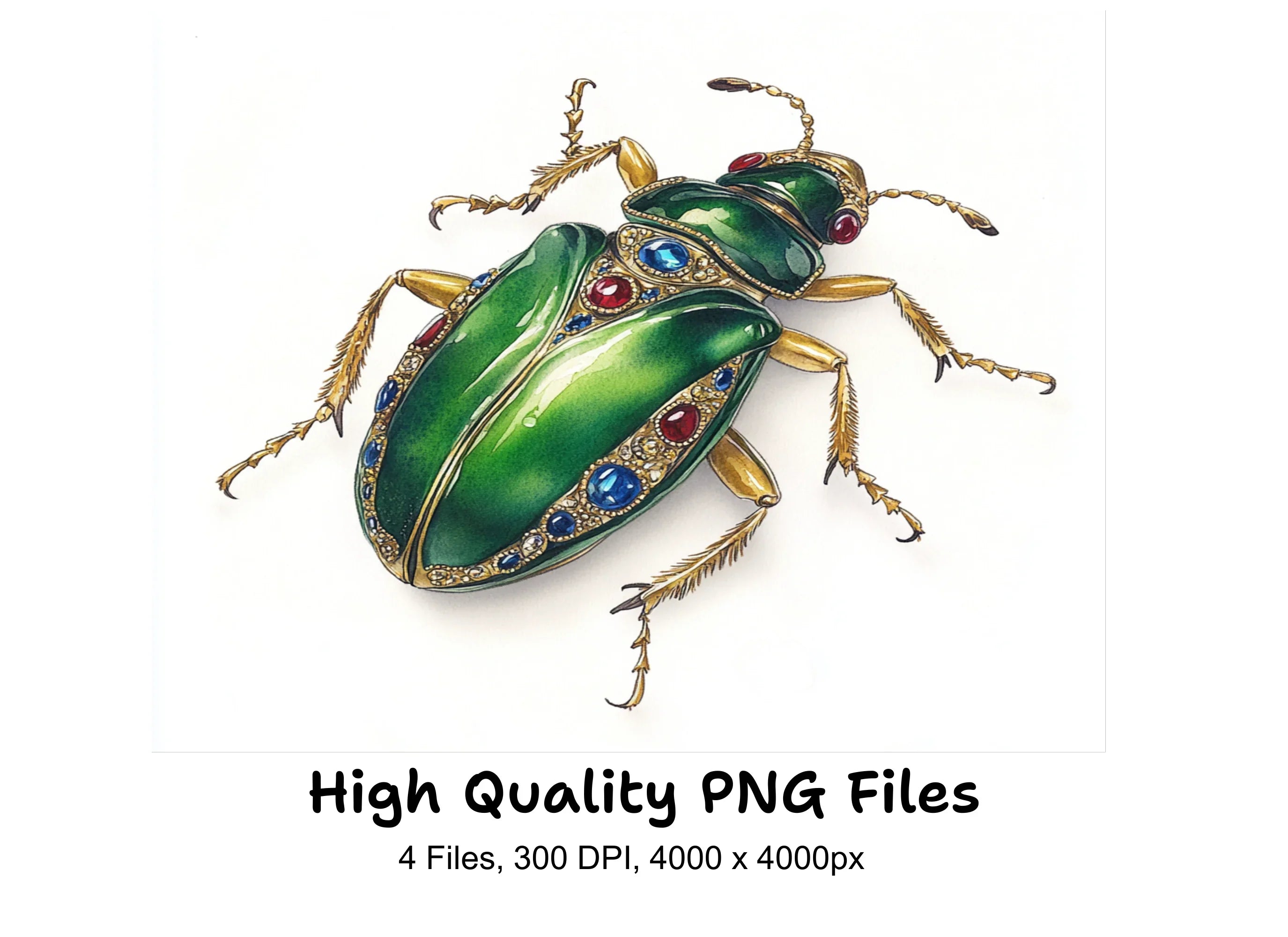 Jeweled Beetle Clipart Bundle