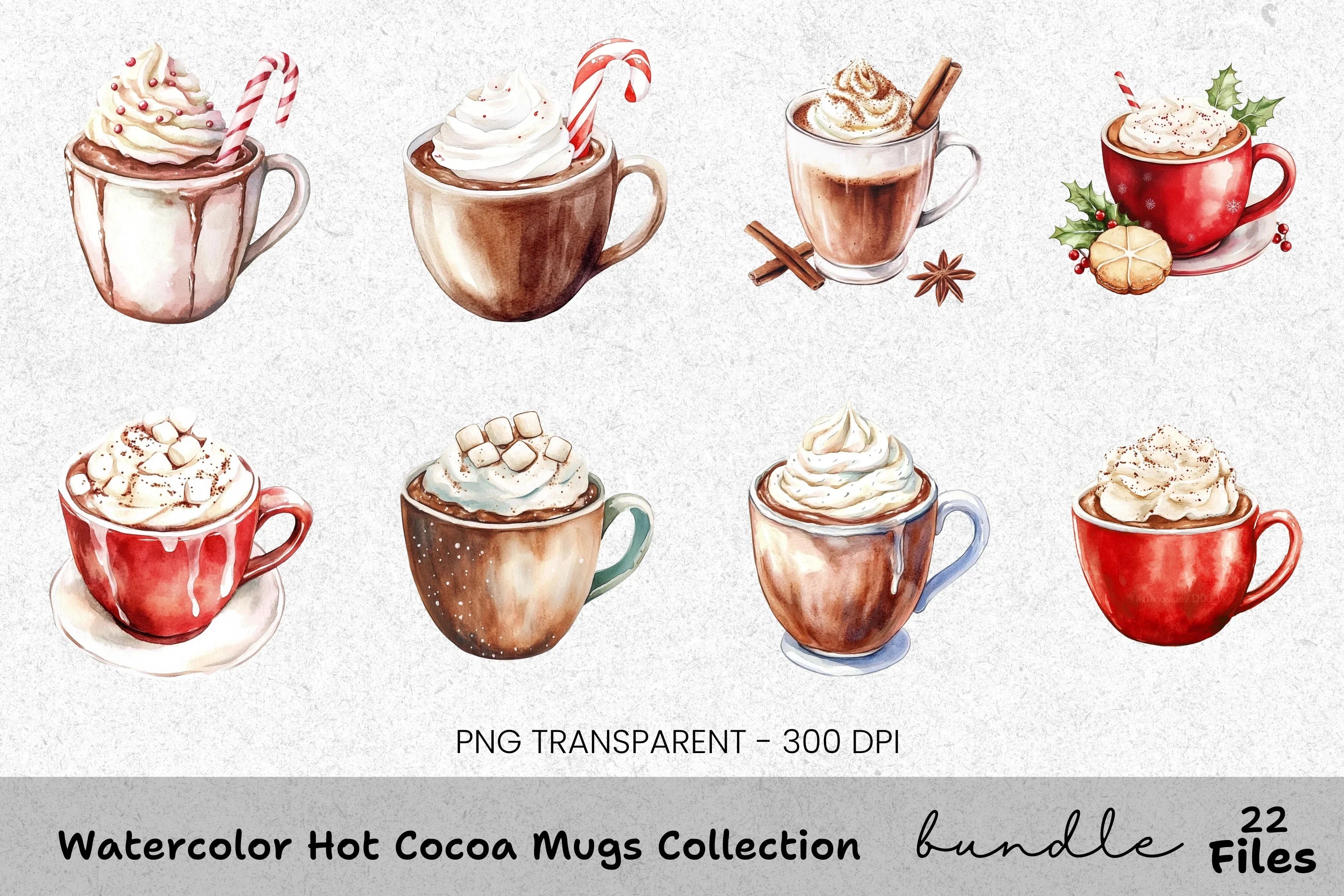 Hot Chocolate Clipart Bundle