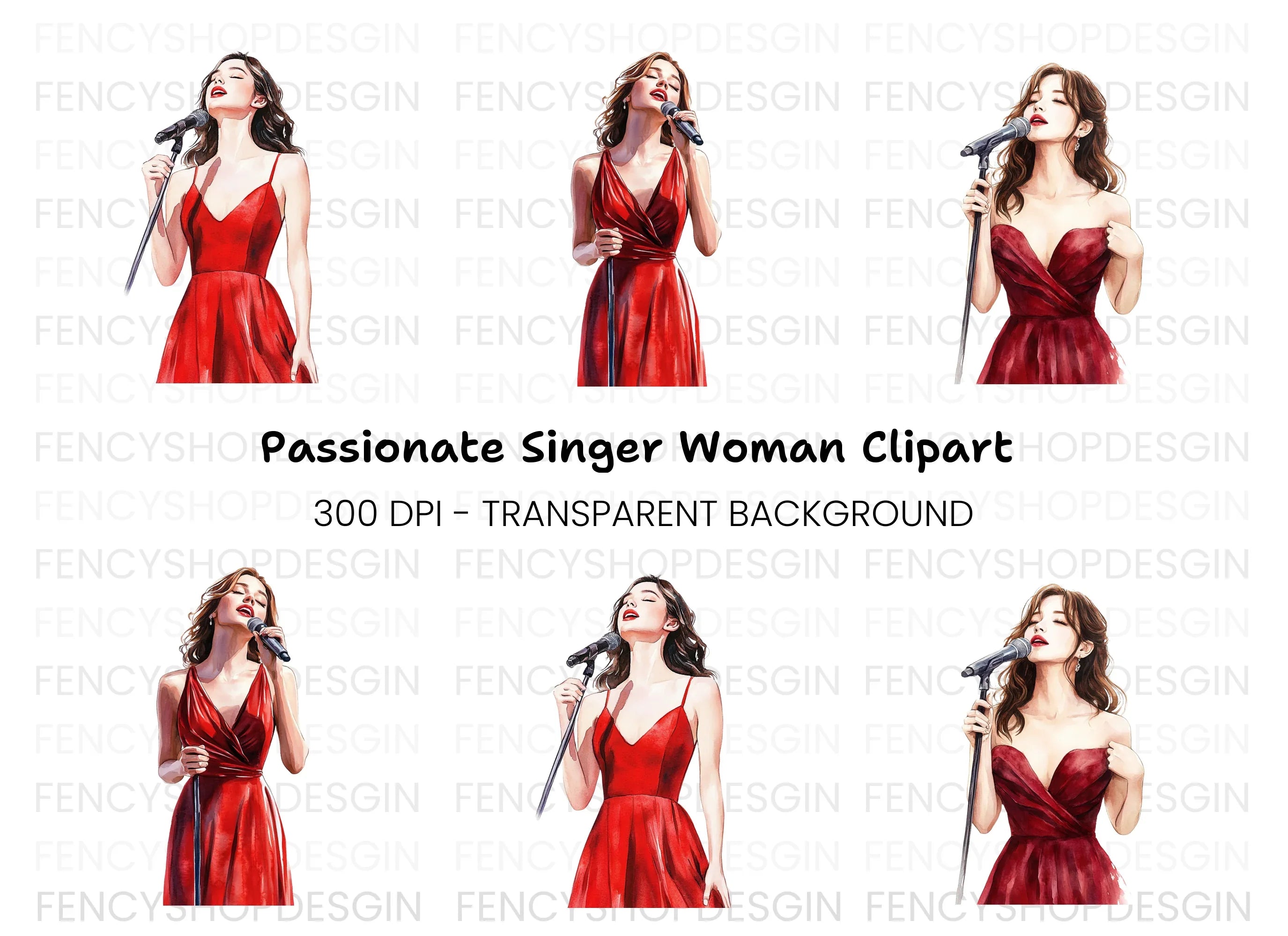 Singer Clipart Bundle